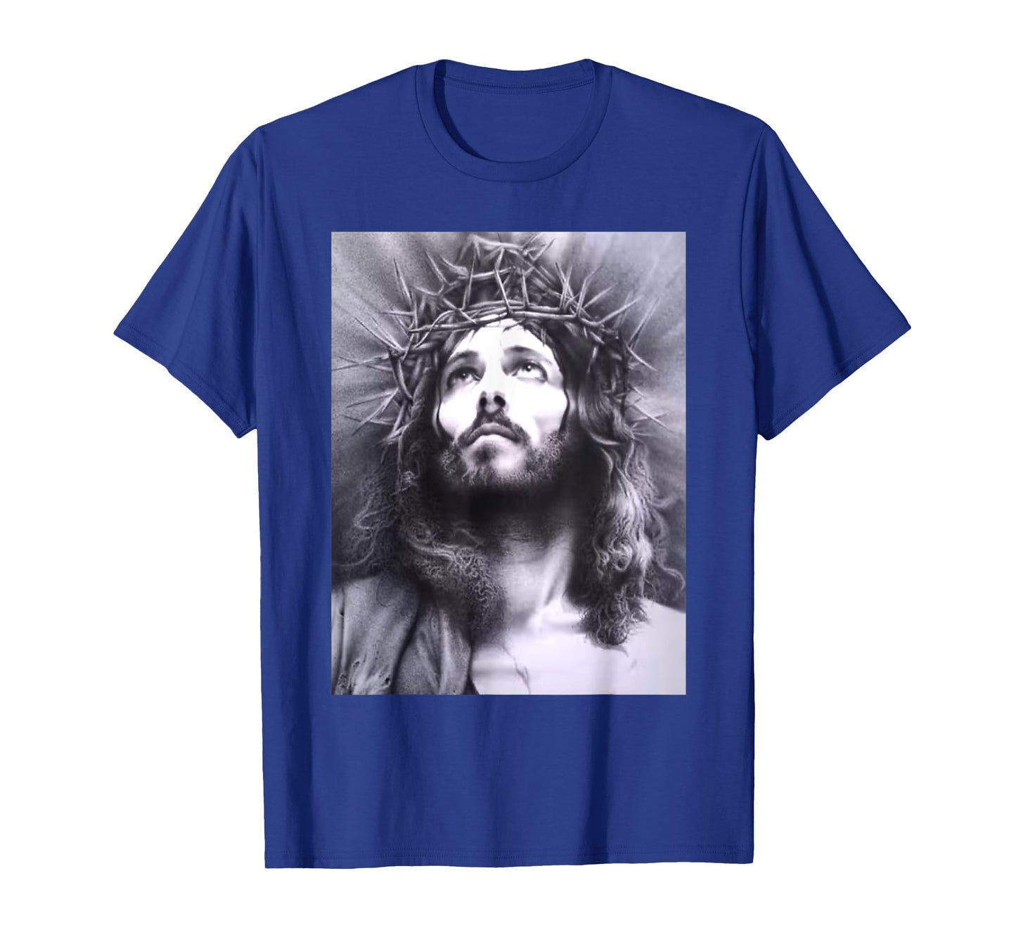 Image Face Of Jesus On A Cross With Crown Of Thorns T-Shirt