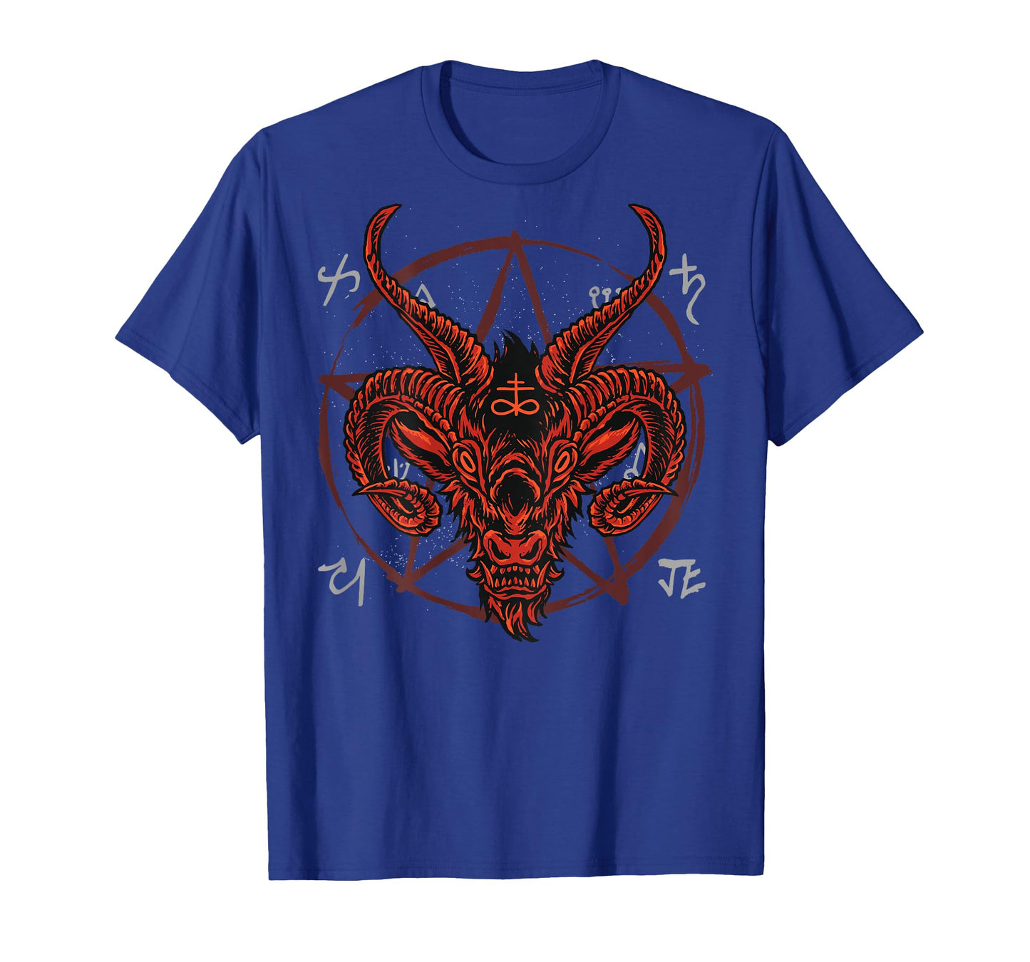 Backprint Satan Antichrist Luzifer Devil 666 Baphomet T-Shirt