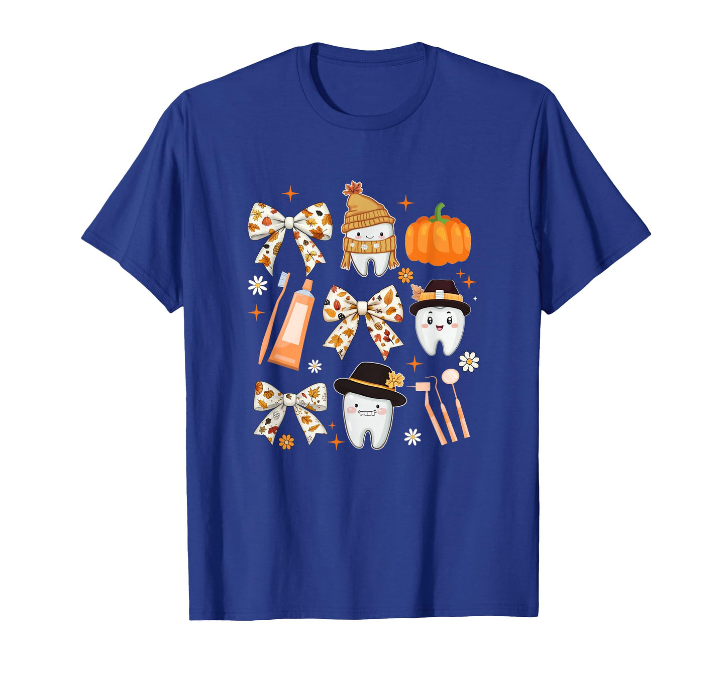 Coquette Bow Dental Squad Fall Autumn Dentist Assistant T-Shirt