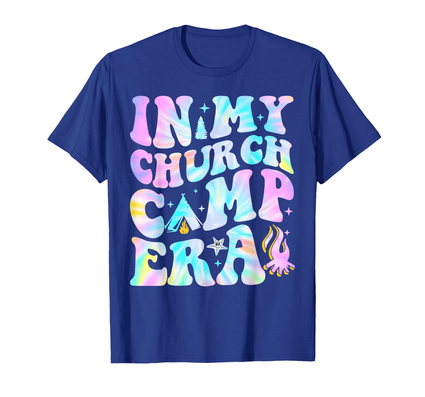 In My Church Camp Era Summer Camping Christian VBS Tie Dye T-Shirt