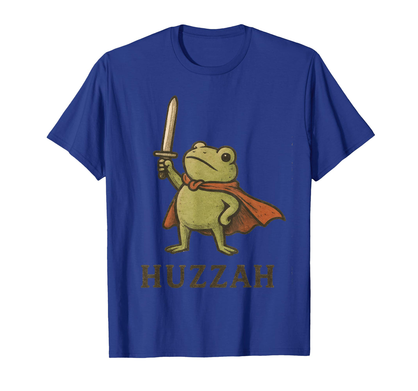 Funny Huzzah Frog Shirt, Vintage Toad Knight Tee T-Shirt