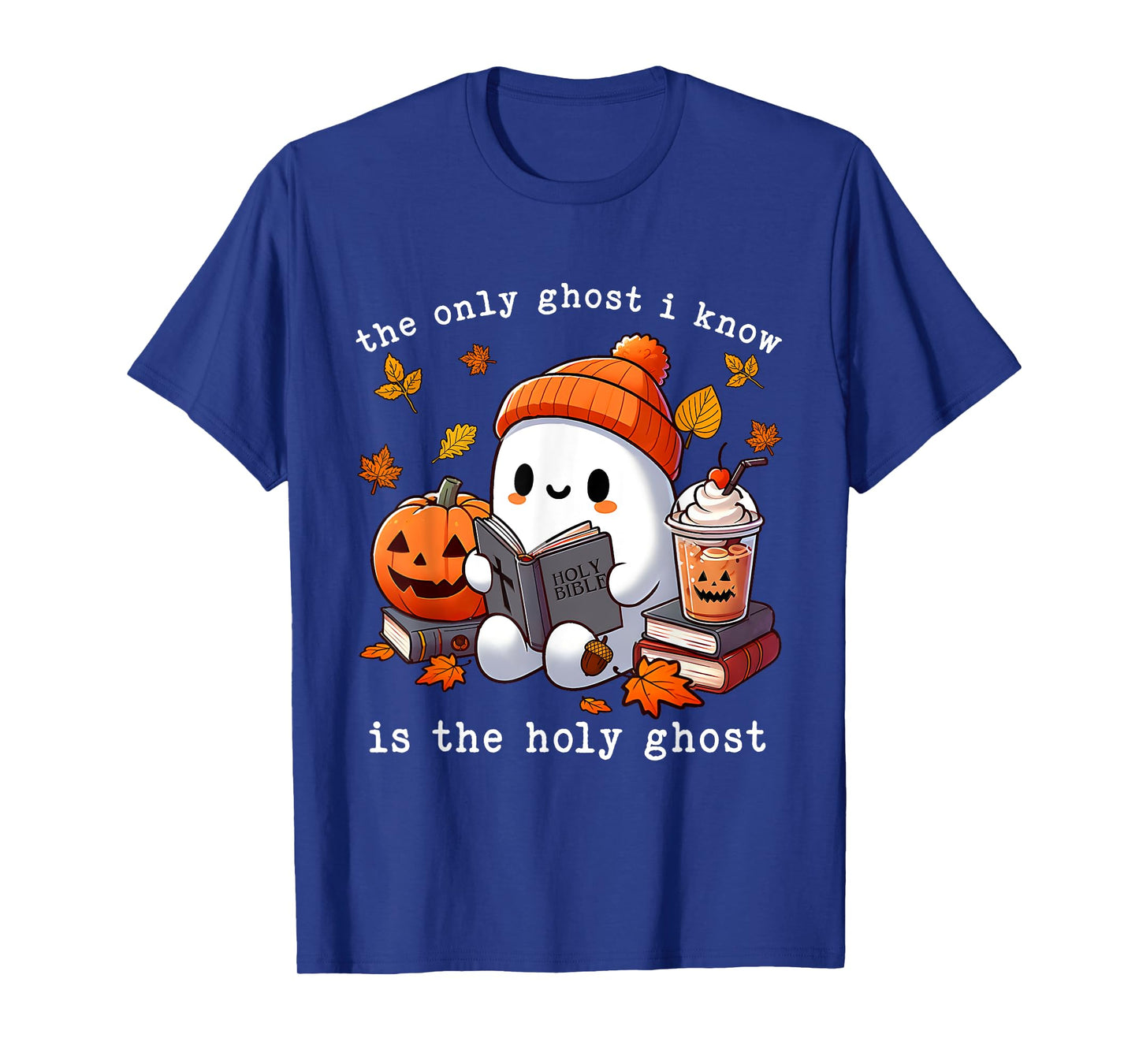 The Only Ghost I Know is The Holy Ghost Halloween Book Lover T-Shirt