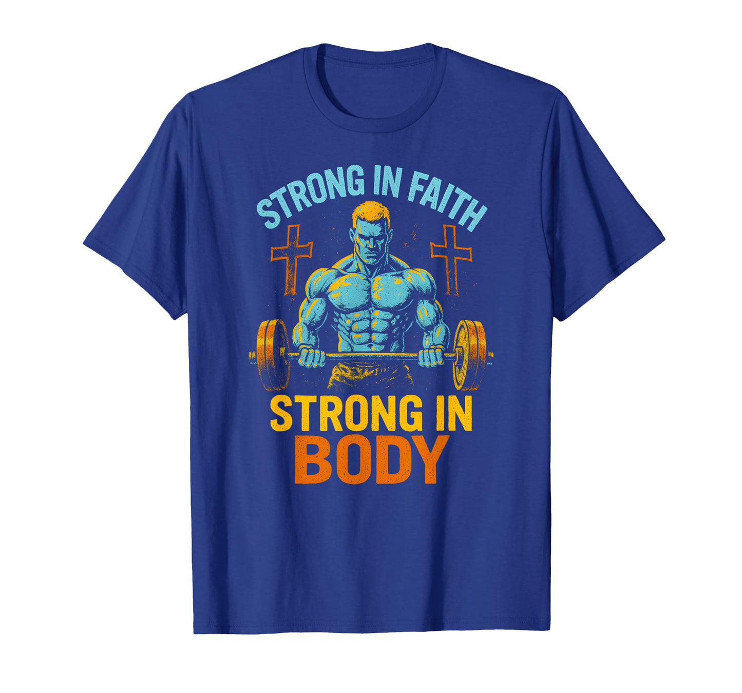 Faith Strong in Faith Strong in Body Cool Mens Christian T-Shirt