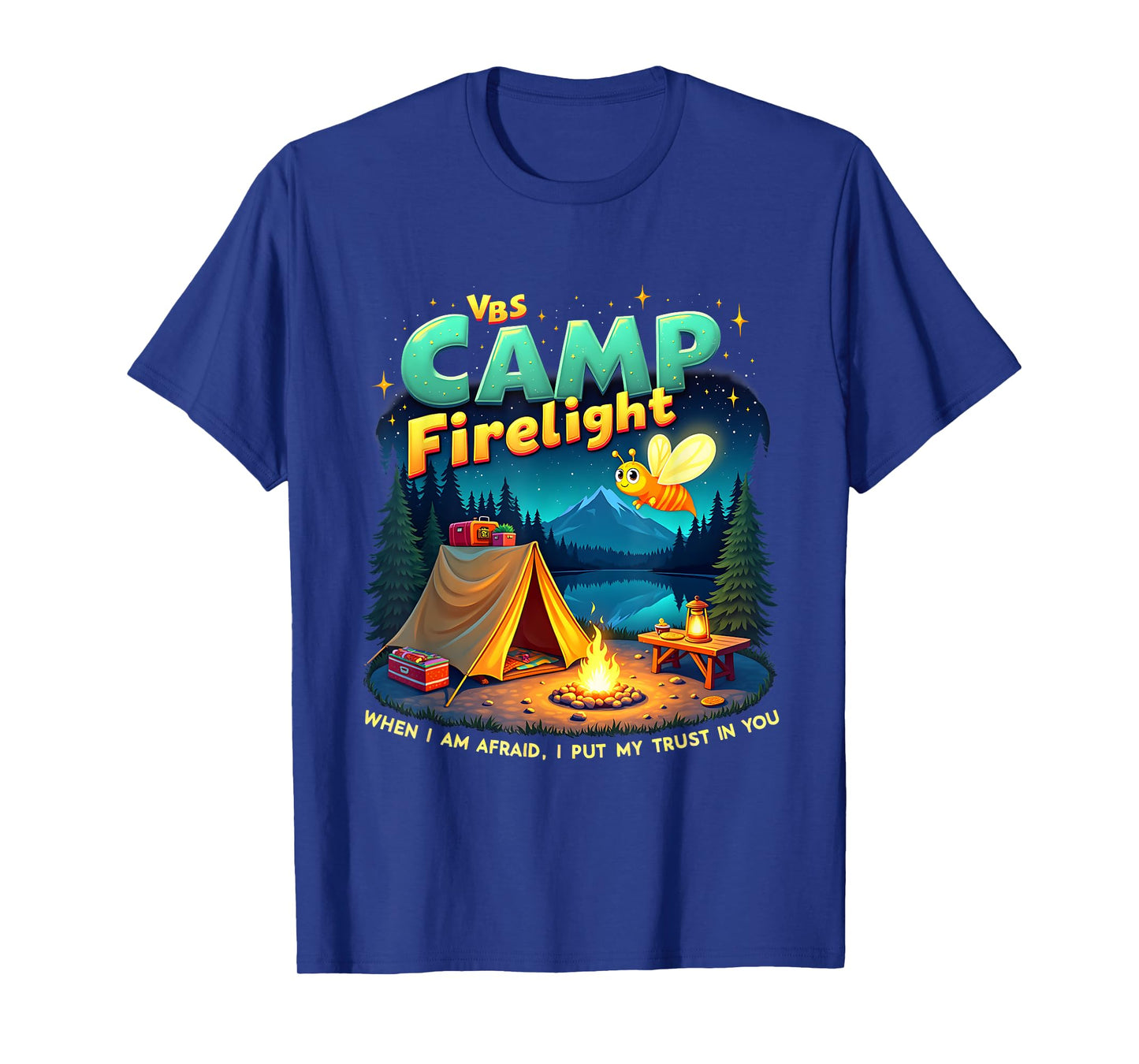 2025 Camp Firelight Camp VBS Vacation Bible School Firework T-Shirt