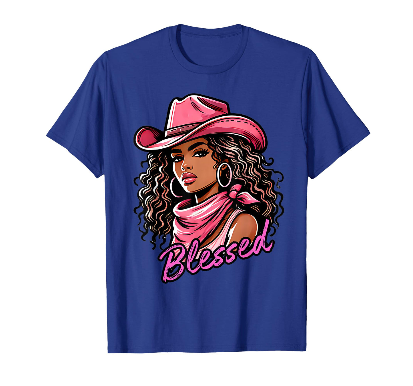 Blessed Black Cowgirl Western Swag African Christian Woman T-Shirt