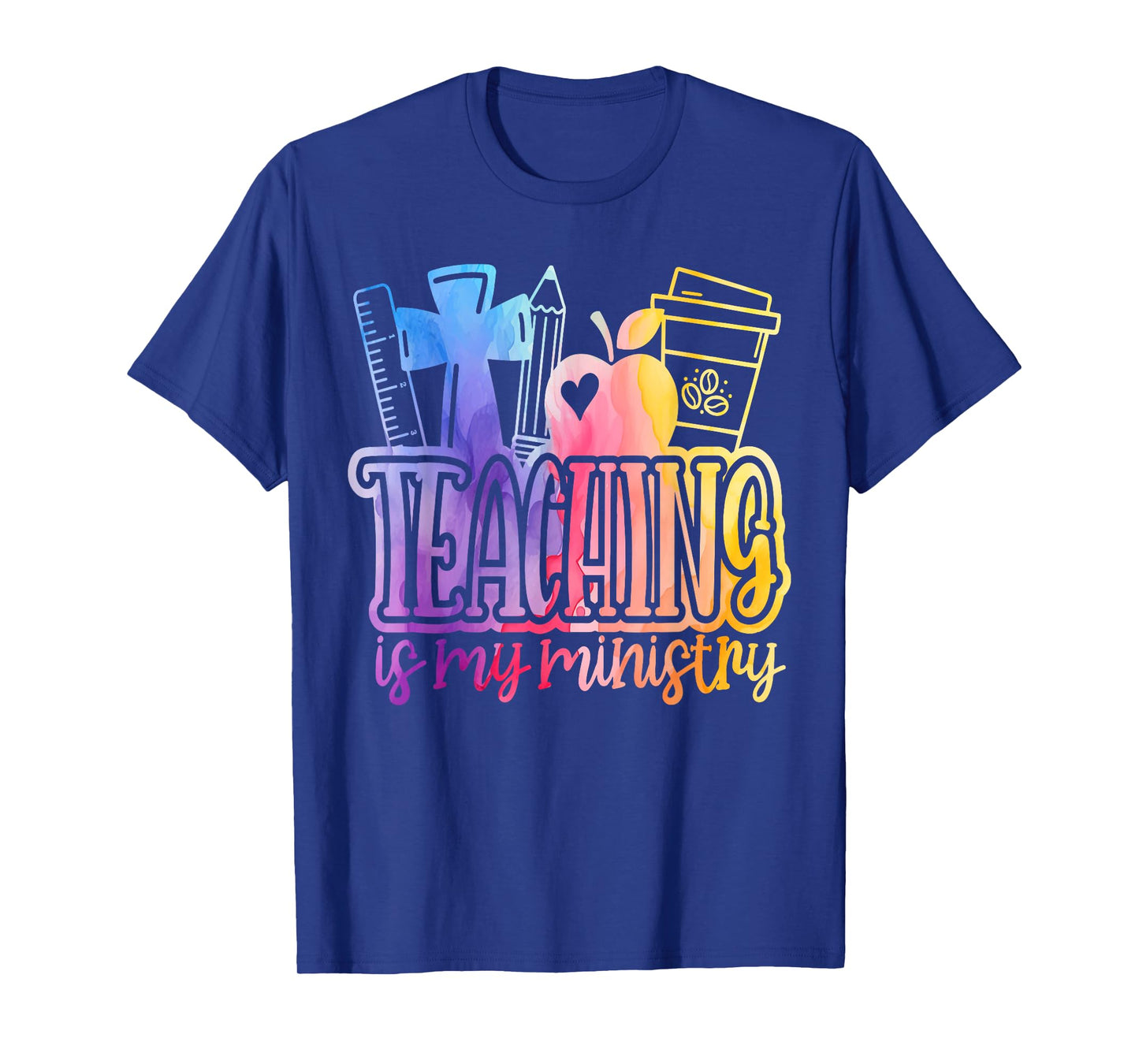 Teaching is My Ministry Flower Jesus Christian Teacher T-Shirt