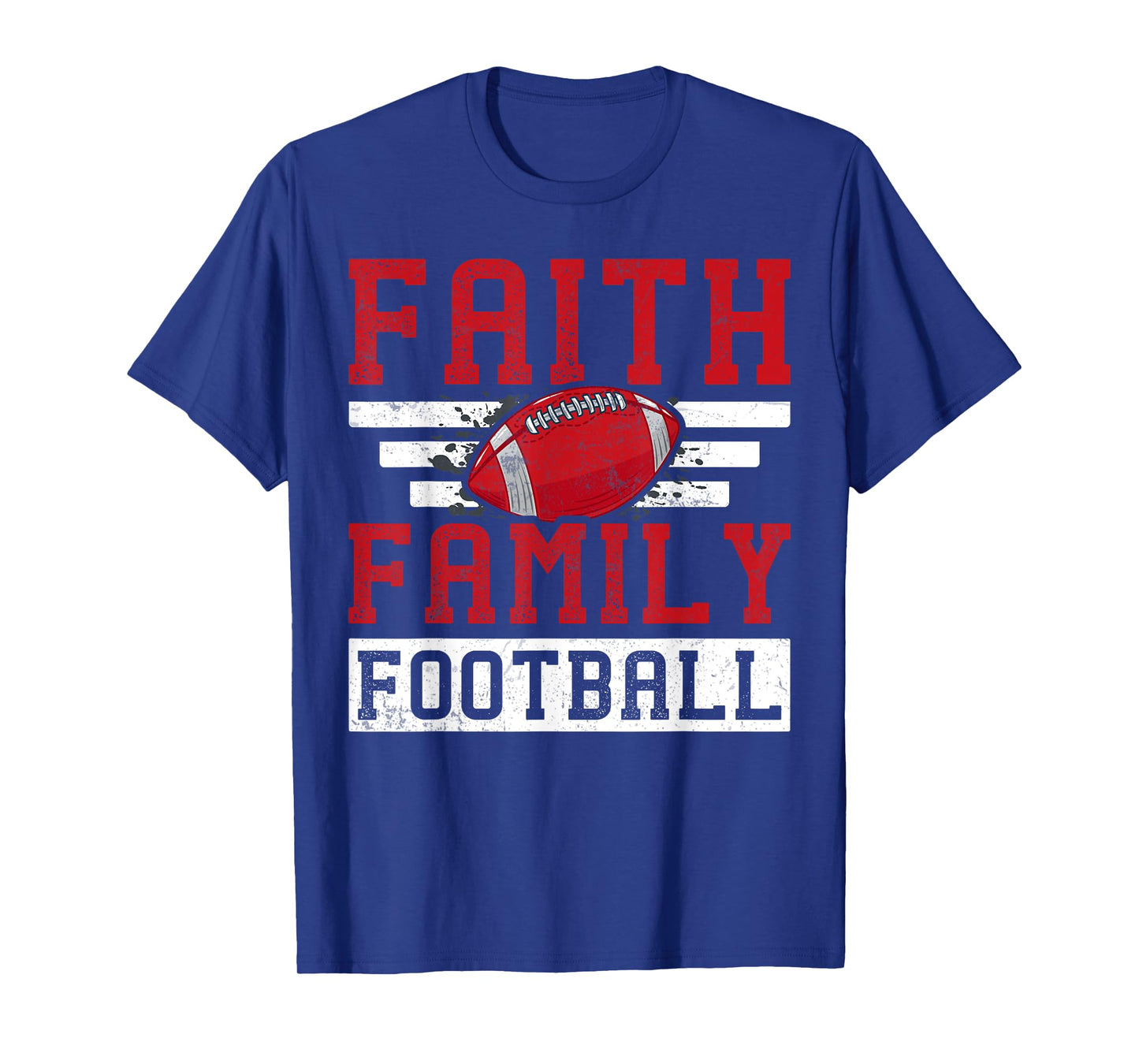 Faith Family Football Sports Team Players Game Jesus T-Shirt