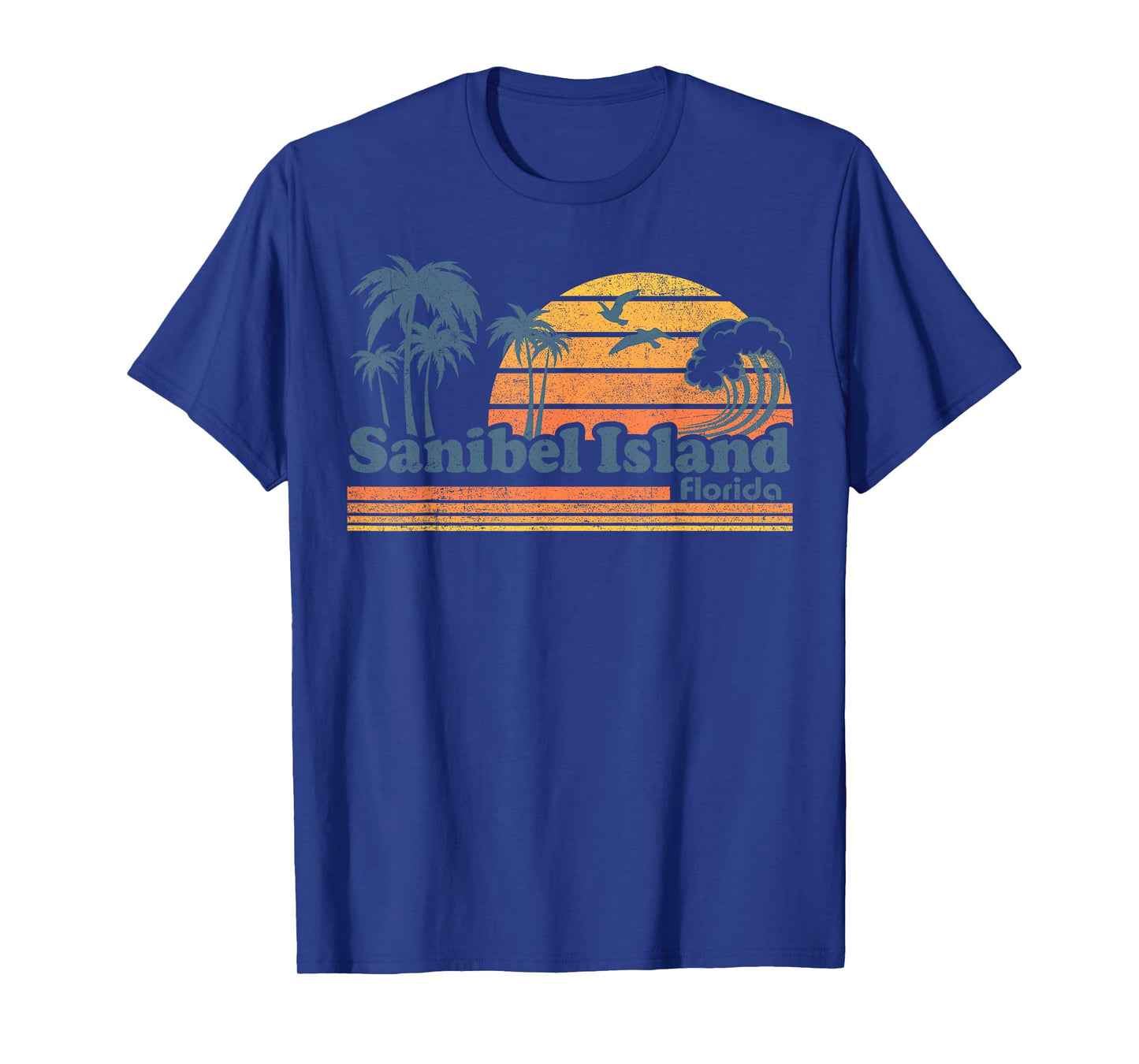 Sanibel Island Beach Florida Vintage Spring Break 70s Retro T-Shirt for Men Women Girls Kids