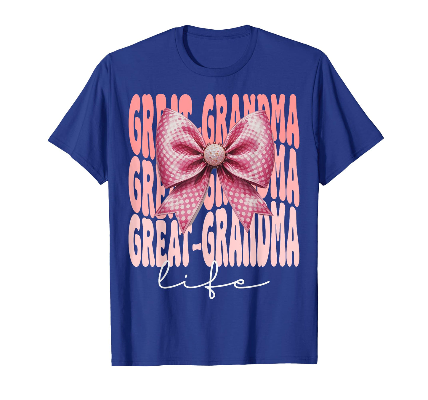 Great-Grandma Coquette Bow Pink Cute Grandma Mother's Day T-Shirt