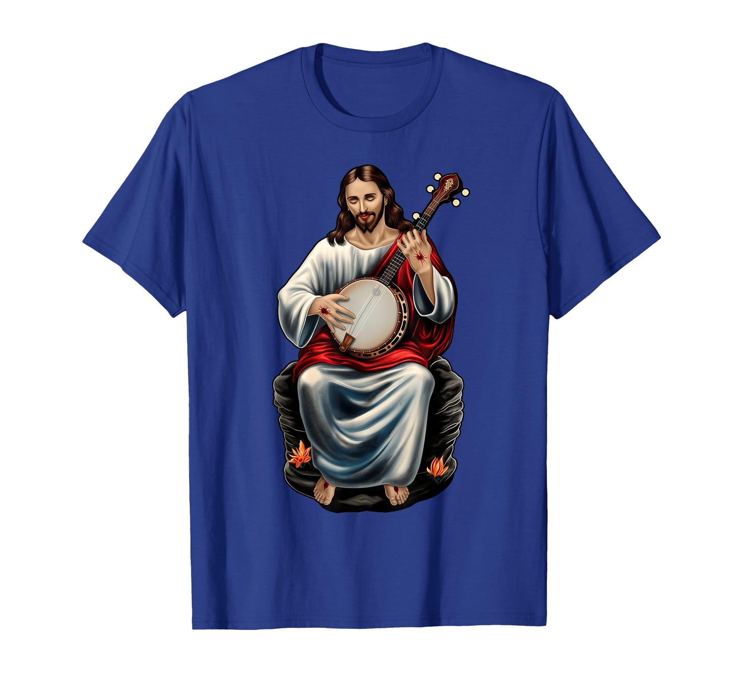 Jesus Christian Religious Playing Banjo Bluegrass T-Shirt