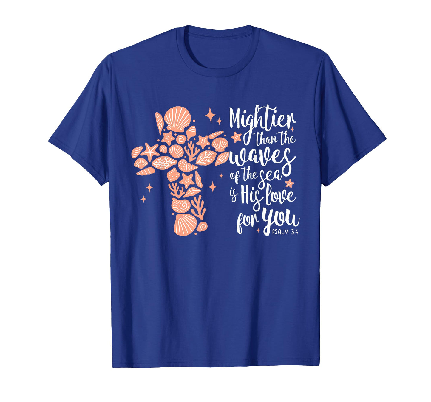 Mightier Than Waves Christian Bible Verse Tee T-Shirt