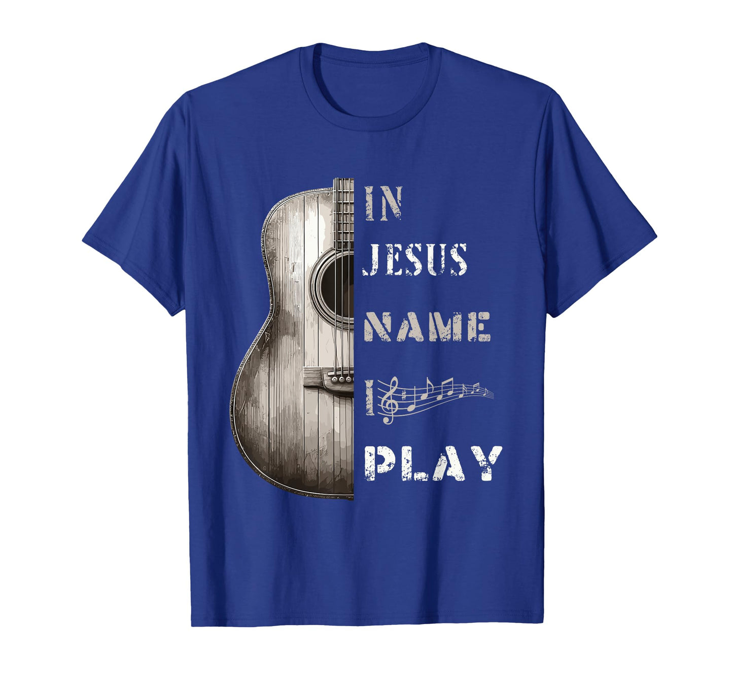 In Jesus Name I Play Guitar T-shirt Guitar Lover Gift Tee T-Shirt