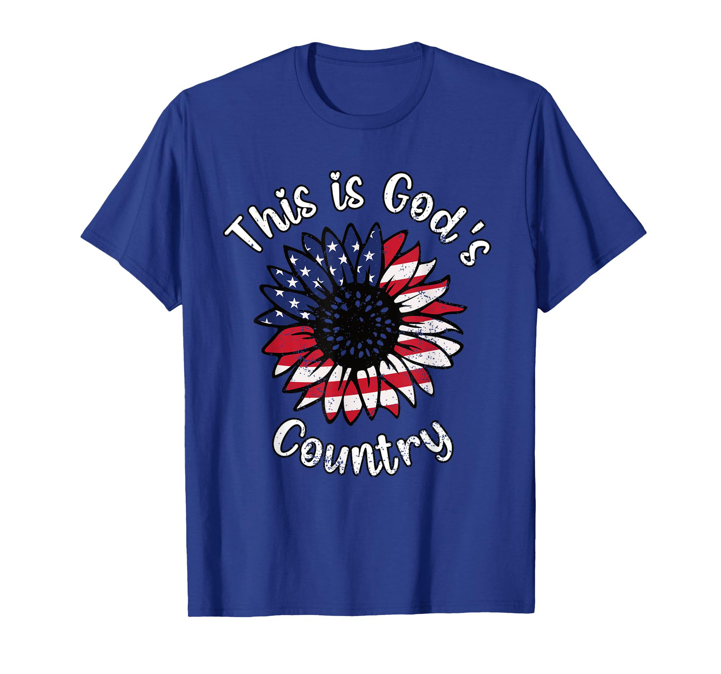This Is God's USA Country Patriotic Christian Love Sunflower Women Girls Kids Men T-Shirt