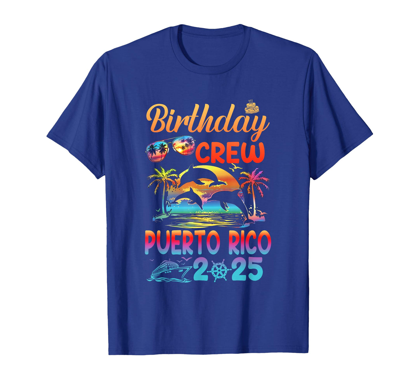 Puerto Rico Birthday Trip Summer Vacation 2025 Matching Group Unisex-Adults T-Shirt - Black, Small