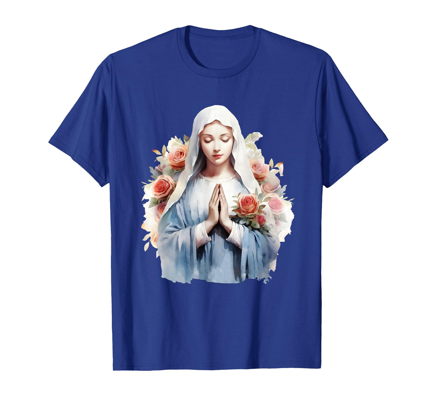 Blessed Mother Mary Mother of Jesus Roses Our Lady Catholic T-Shirt