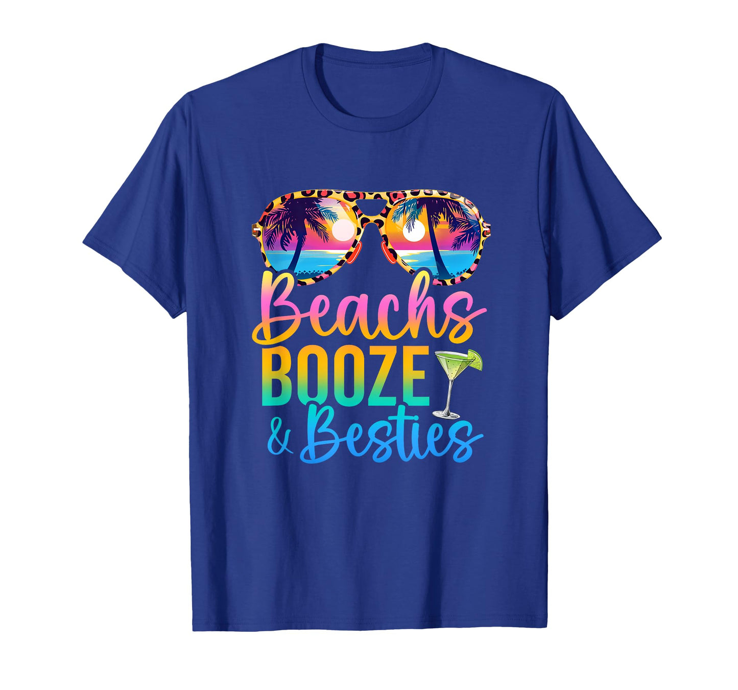 Girls Trip 2025 Funny Matching Beaches Booze Besties T-Shirt