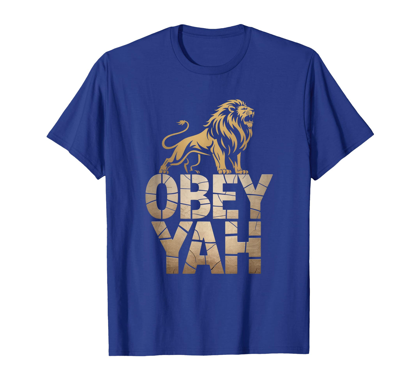 Obey YAH Bold Hebrew Lion Statement T-Shirt