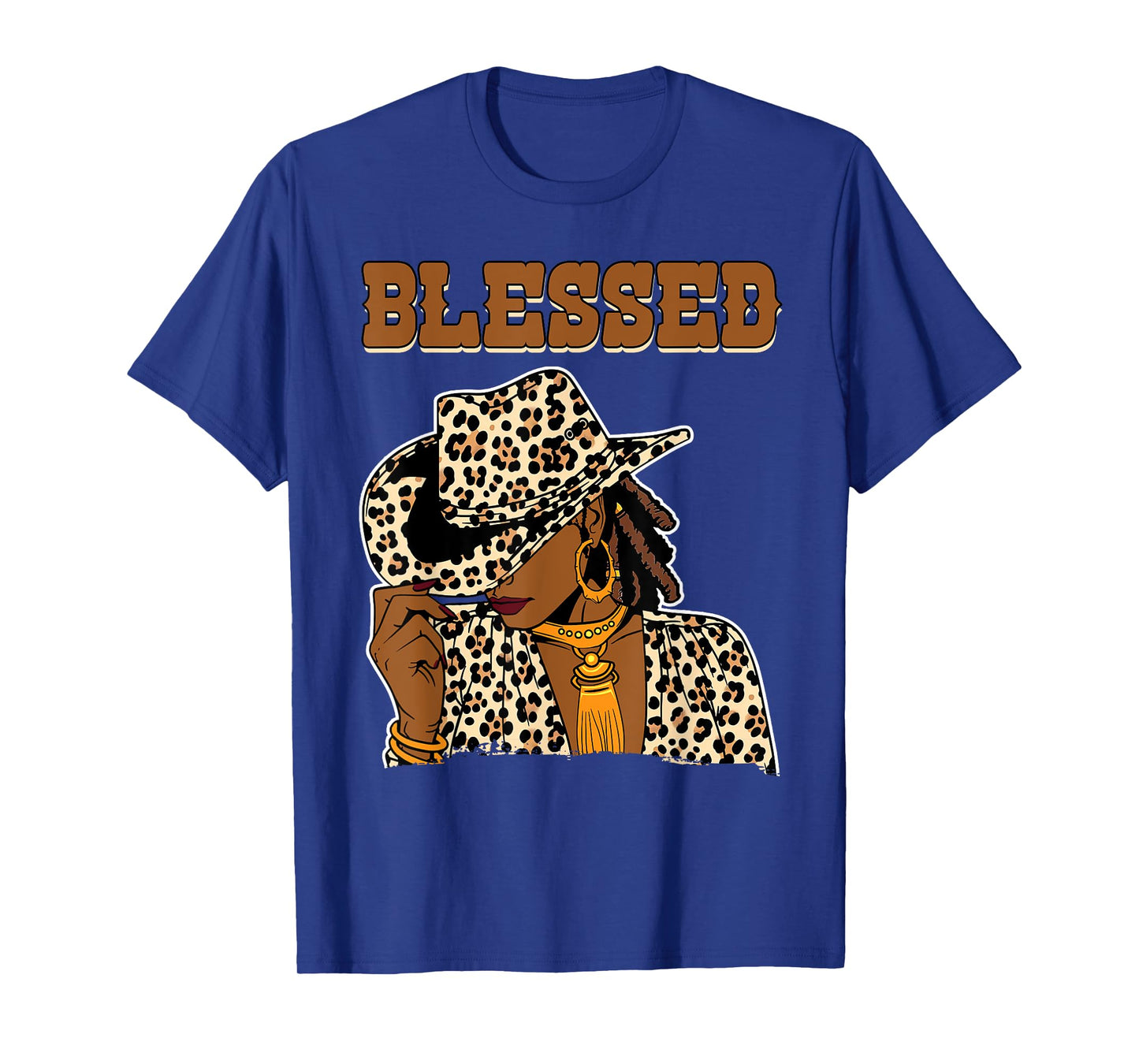 Blessed Cowgirl Black Western Swag African Christian Woman T-Shirt