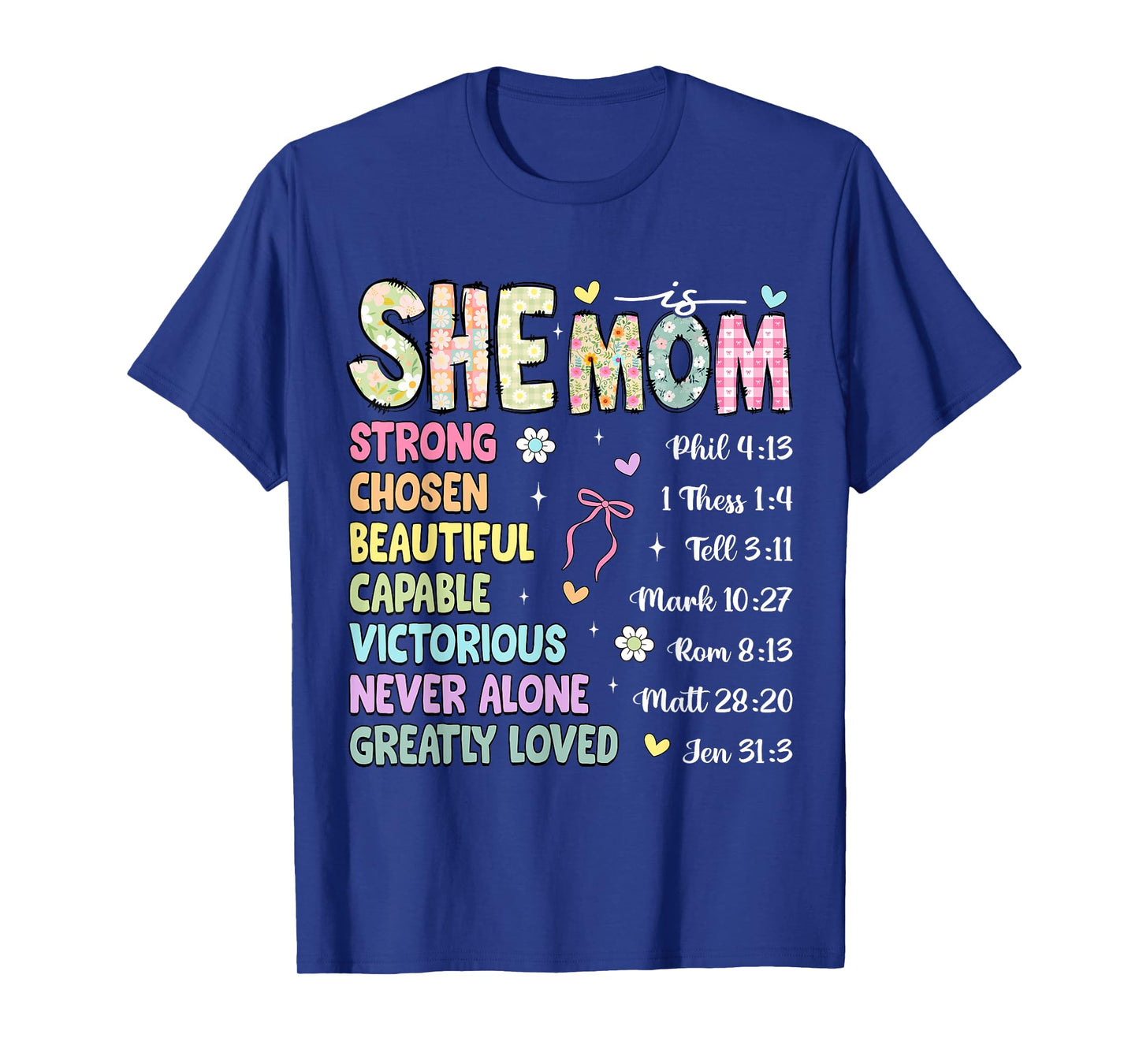 She Is Mom Christian Mother's Day Jesus Mama Religious Women T-Shirt