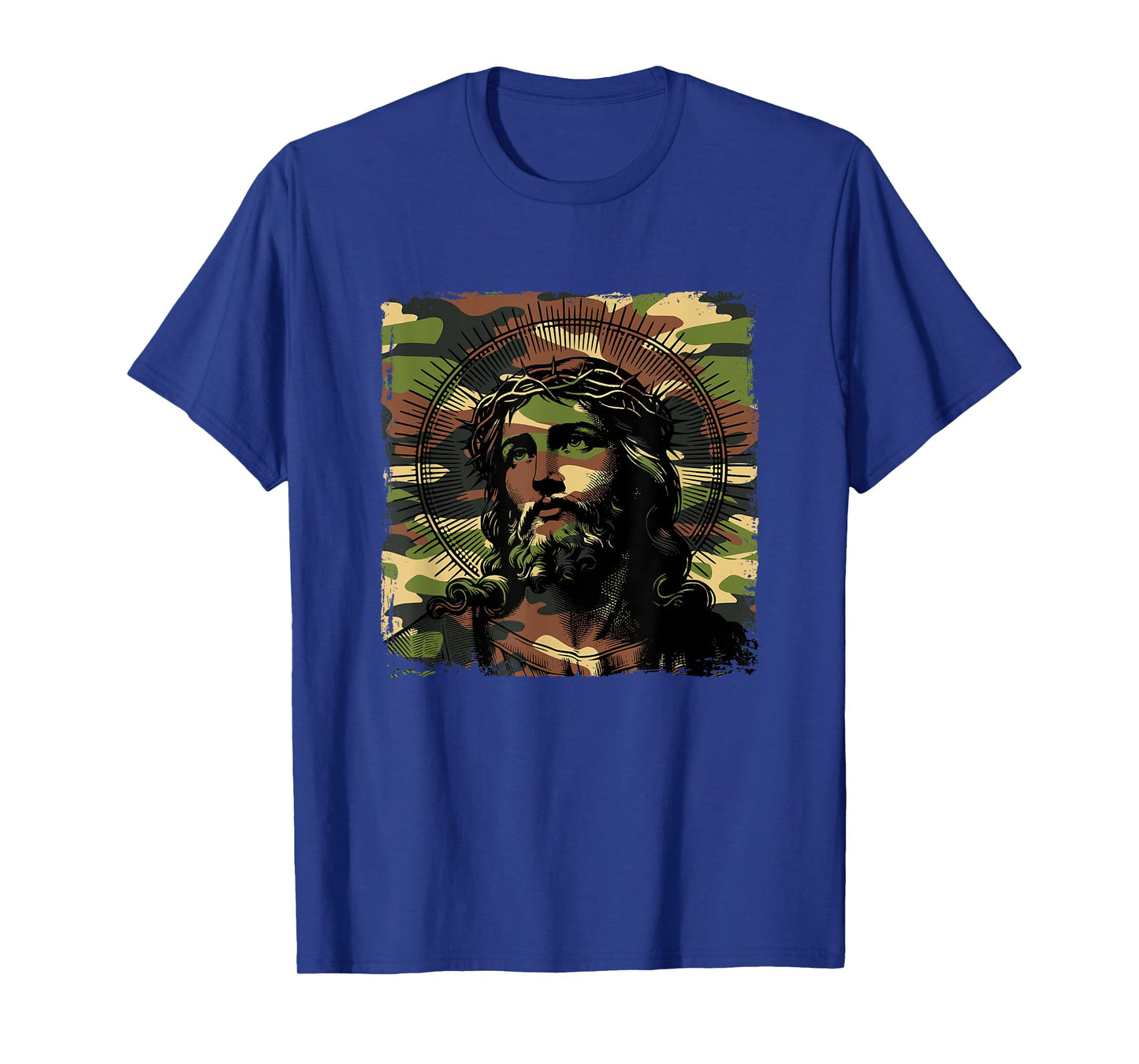 Jesus Camo Camouflage Christian Bible Faith Hunting Church T-Shirt