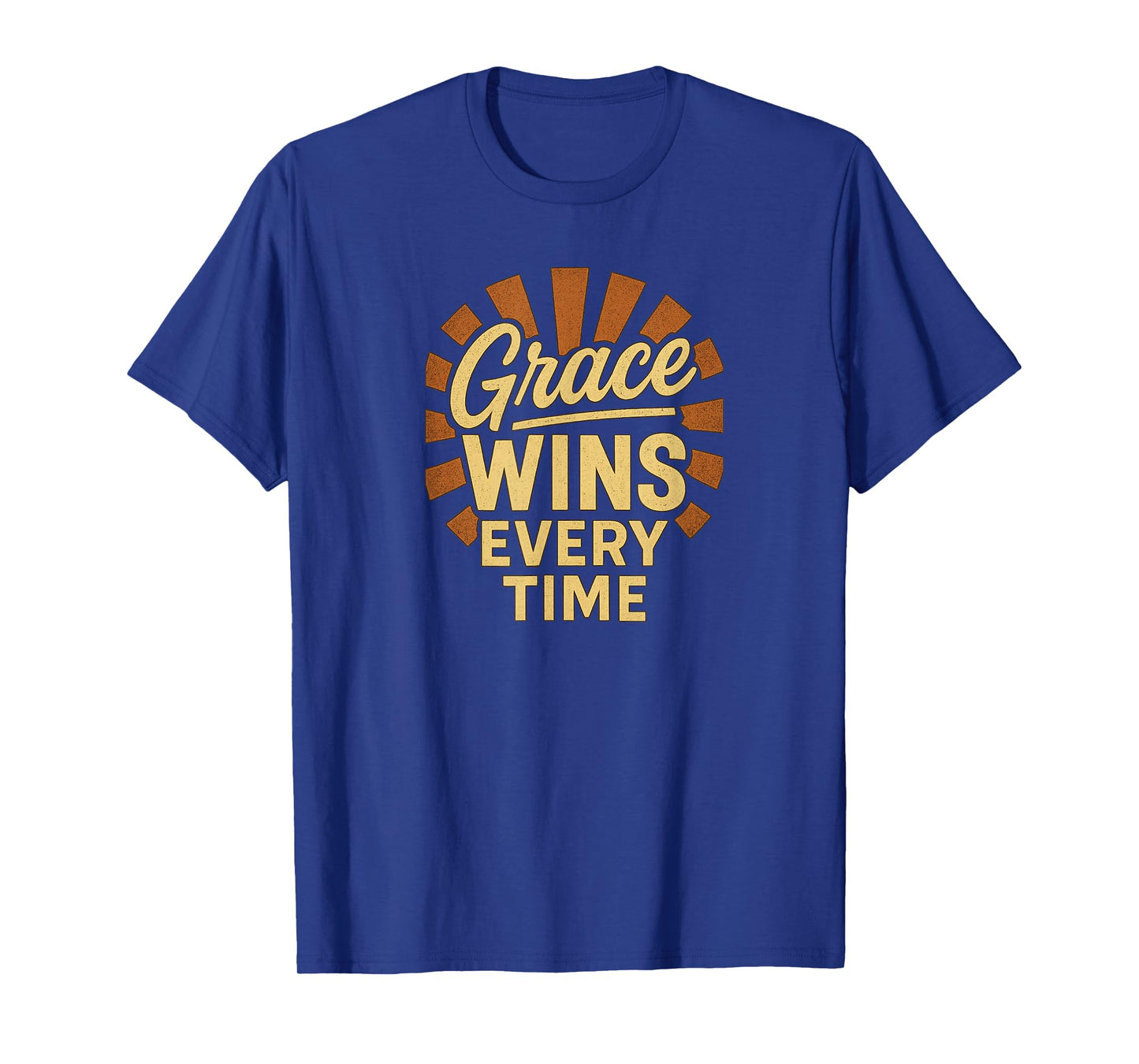Grace Wins Every Time Retro Grunge Design T-Shirt