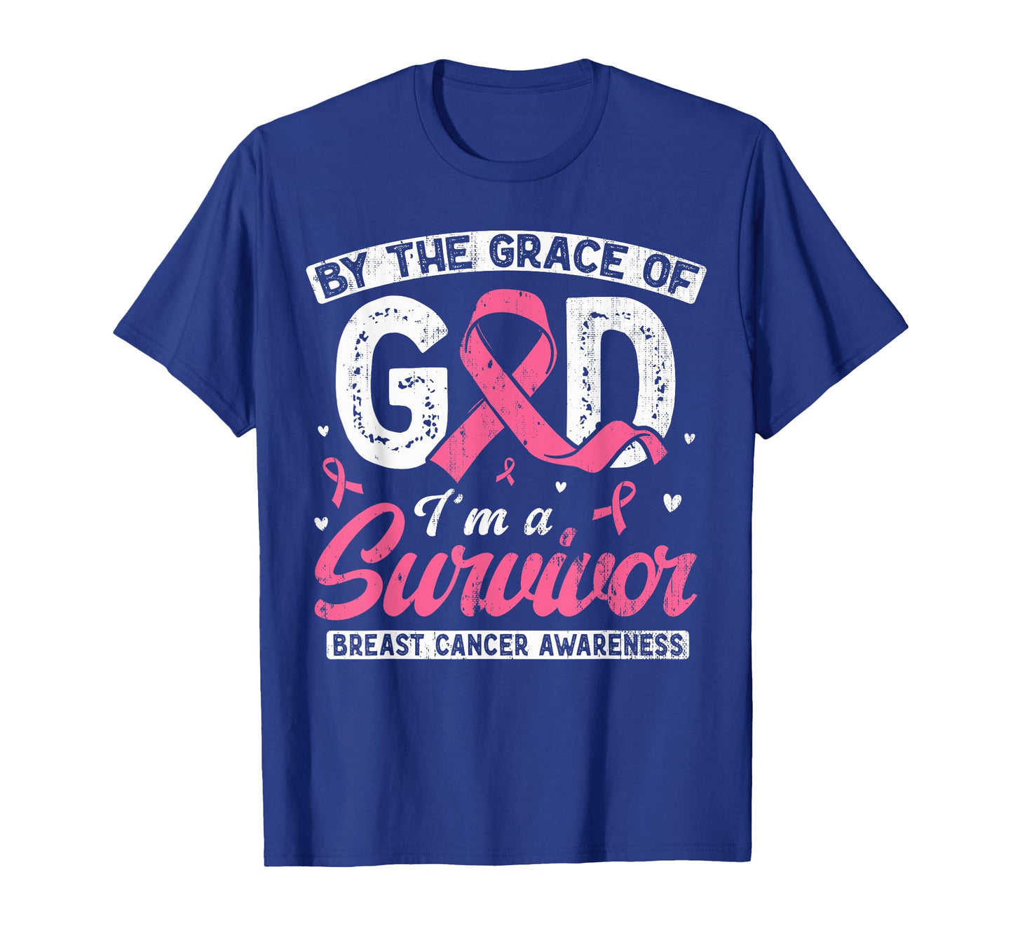 by The Grace God I'm A Survivor Breast Cancer Survivor T-Shirt