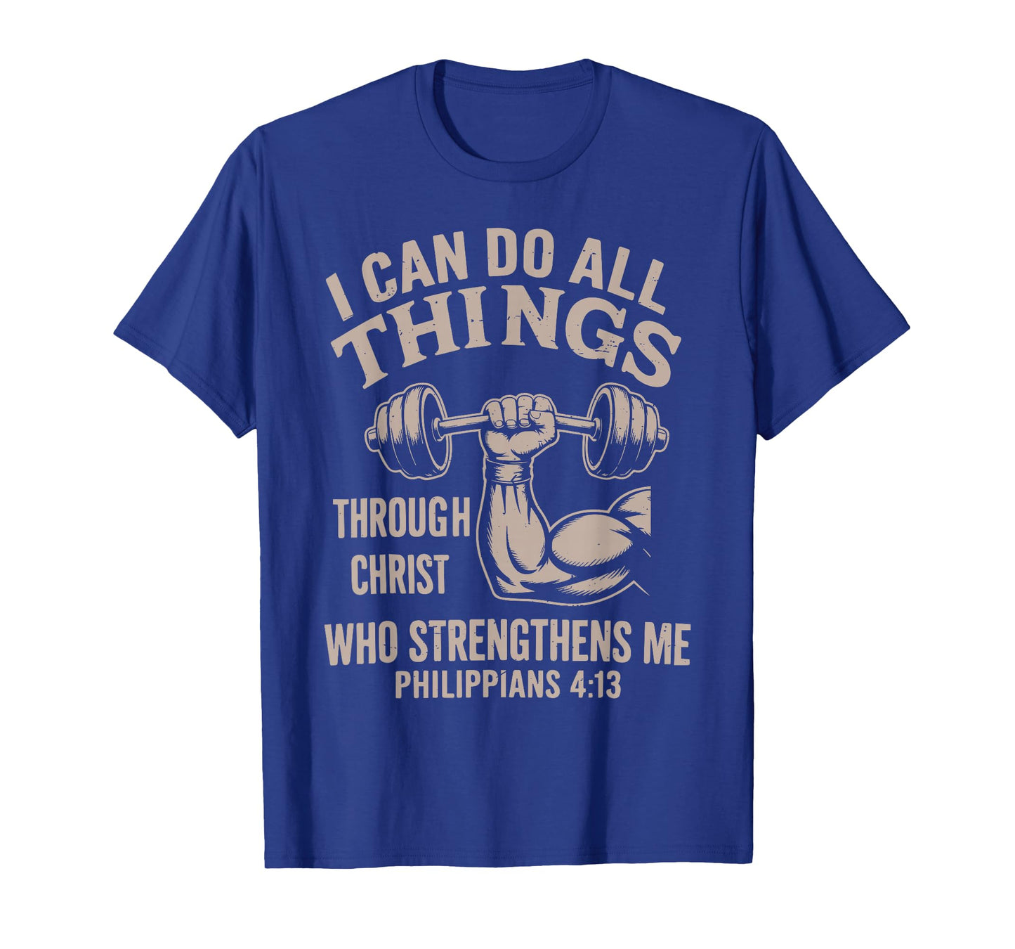 Can Do All Things Funny Christian Workout Gym Weightlifting T-Shirt
