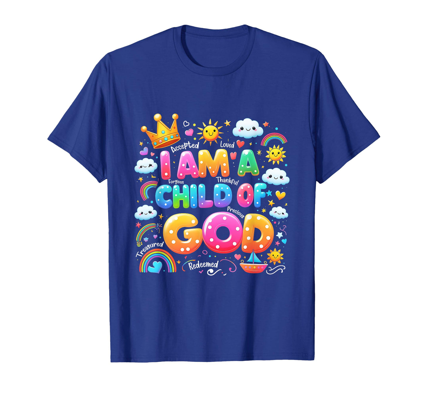 I Am A Child Of God Christian Retro Jesus Faith Kids T-Shirt