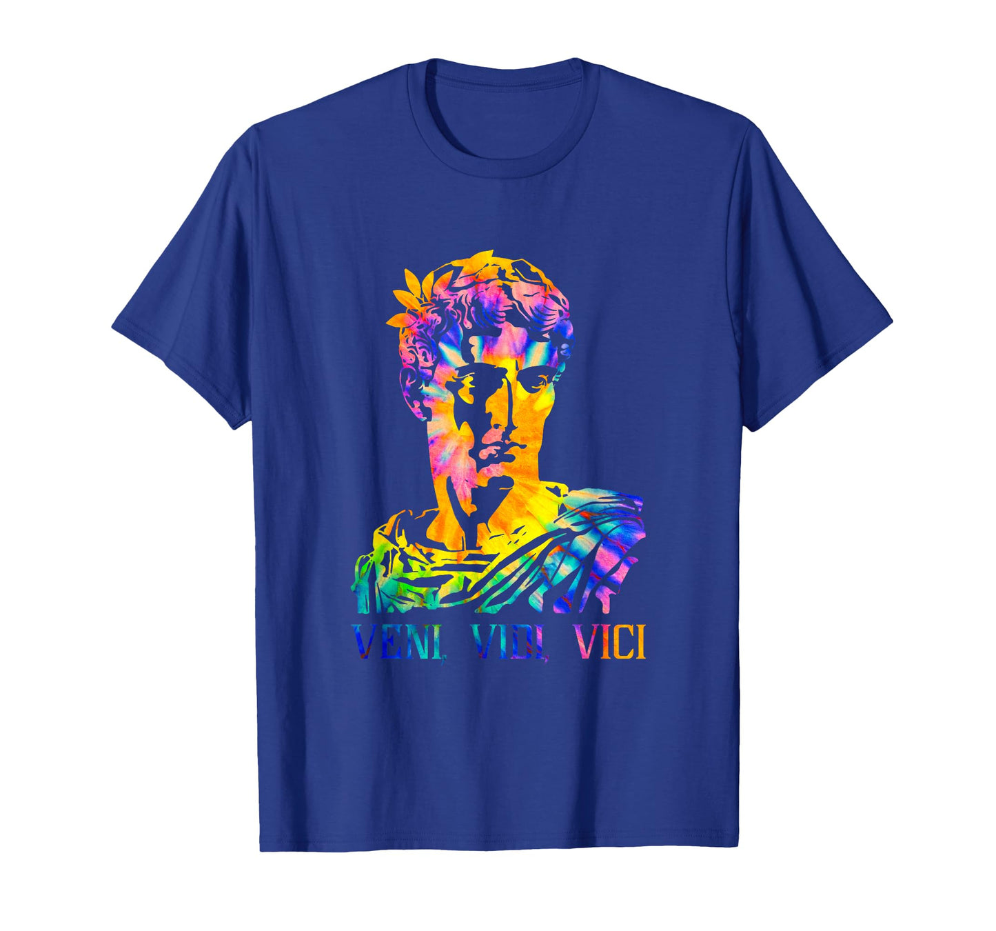 Julius Caesar Portrait With Tie Dye Pattern Veni Vidi Vici T-Shirt