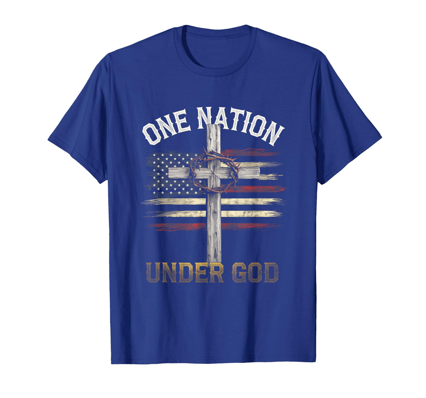 One Nation Under God - American Flag Christian T-Shirt