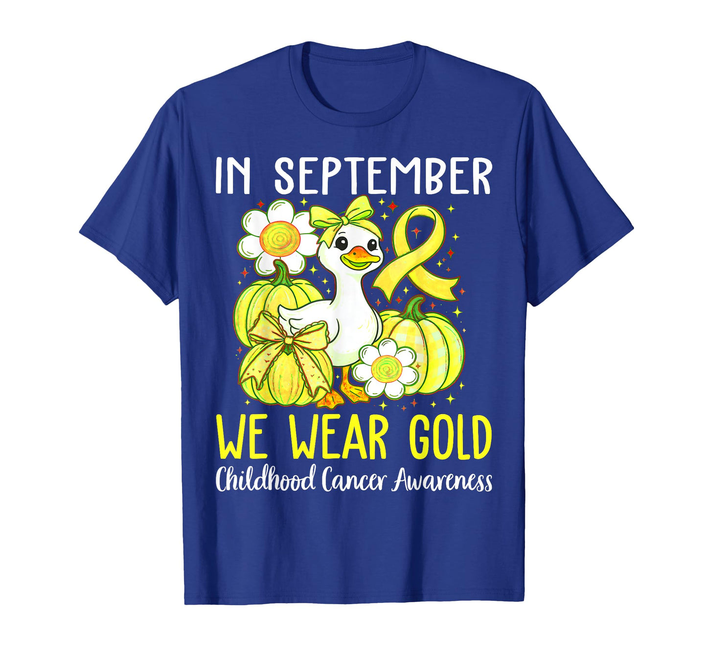 in September We Wear Gold Childhood Cancer Awareness Ribbon T-Shirt
