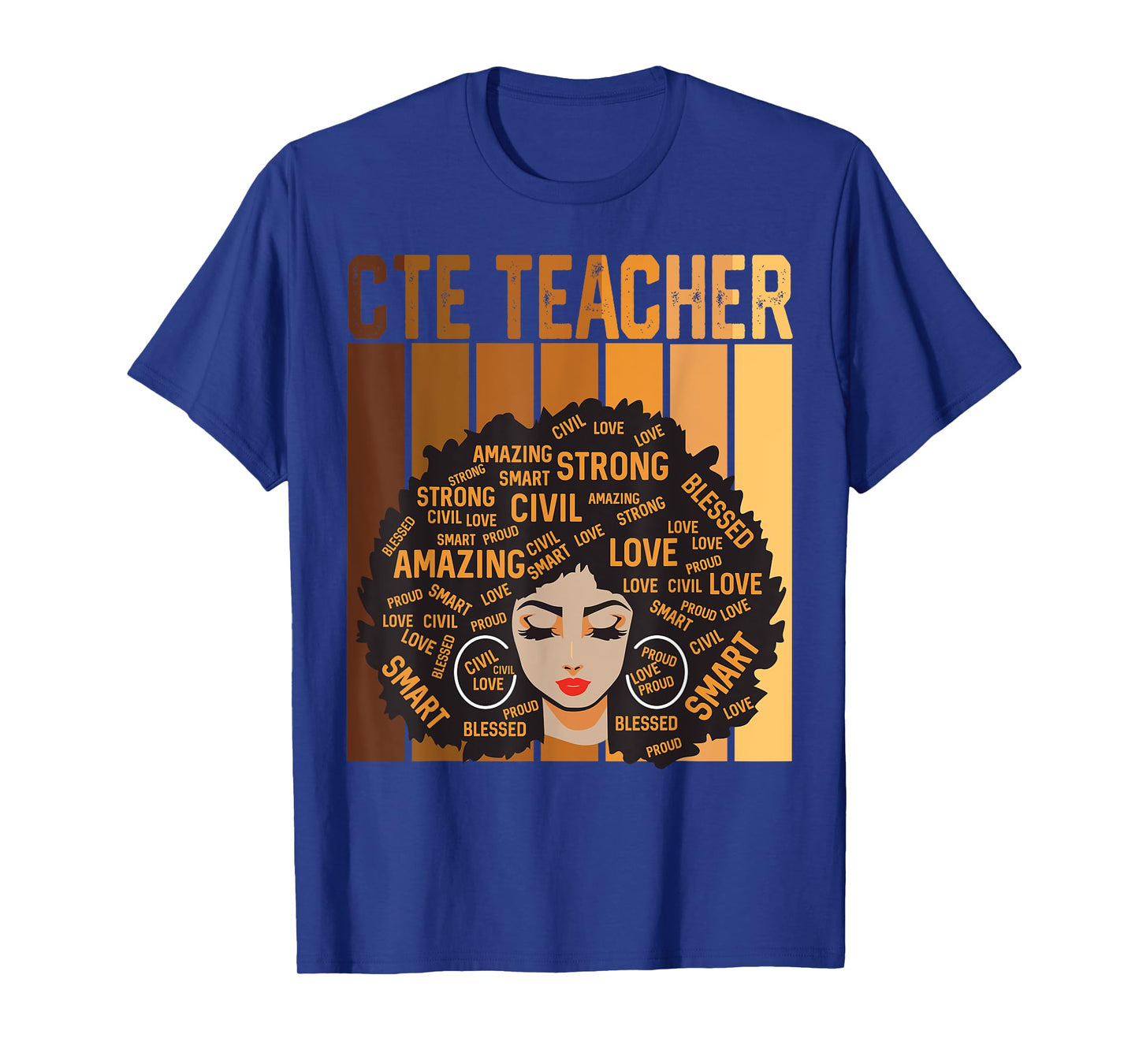 CTE Teacher Afro African American Women Black History Month T-Shirt