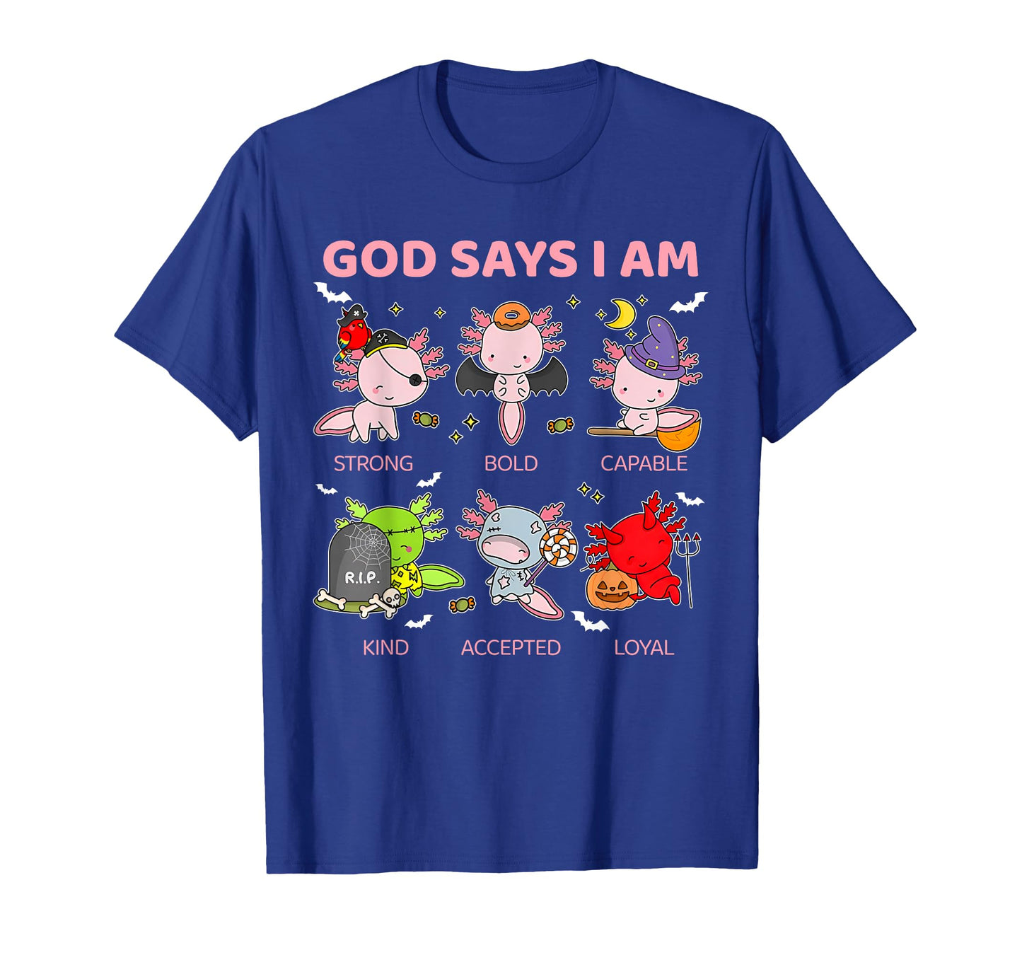 God Says I Am Axolotl Halloween Costume Boys Girls Youth T-Shirt
