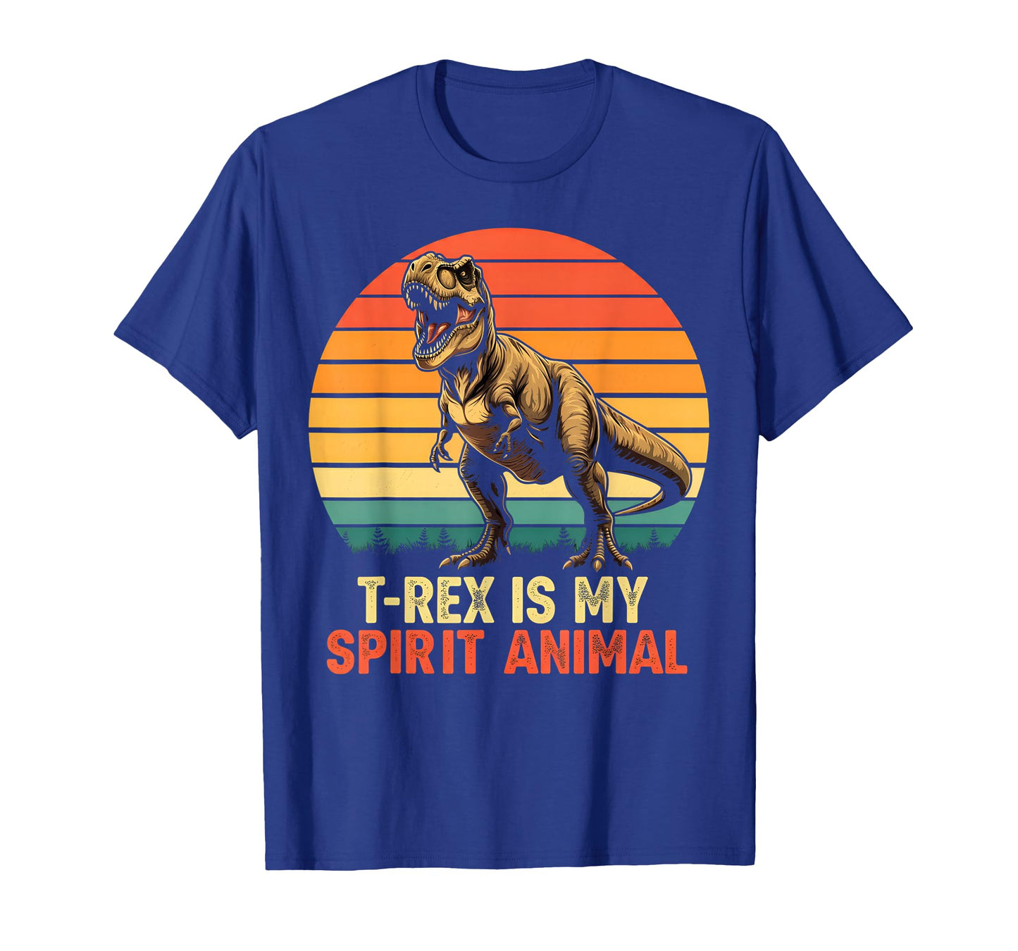 T-Rex is My Spirit Animal Funny Dinosaur Fan Retro Graphic T-Shirt
