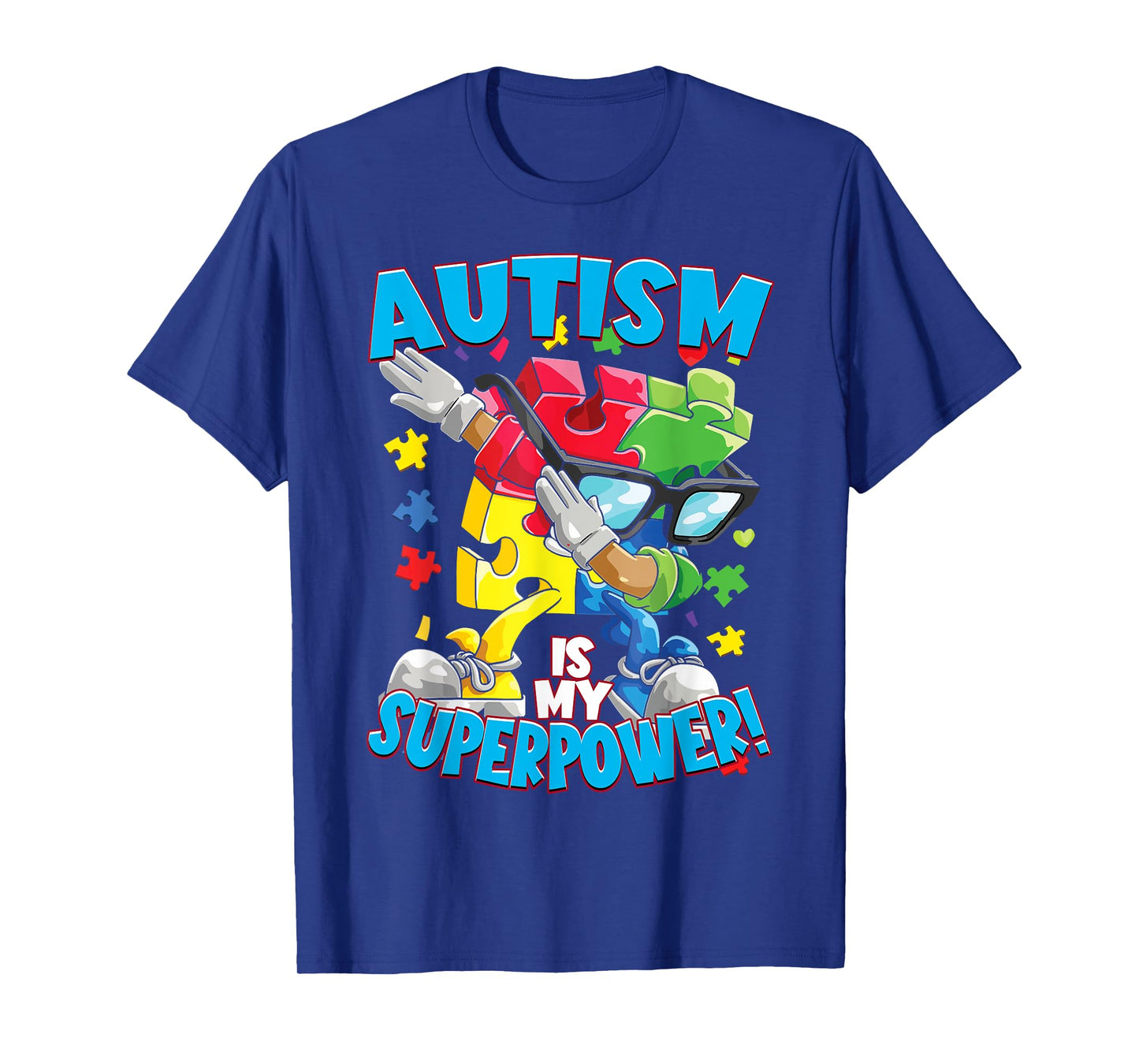 Funny Puzzle Piece Autism Awareness Women Men T-Shirt
