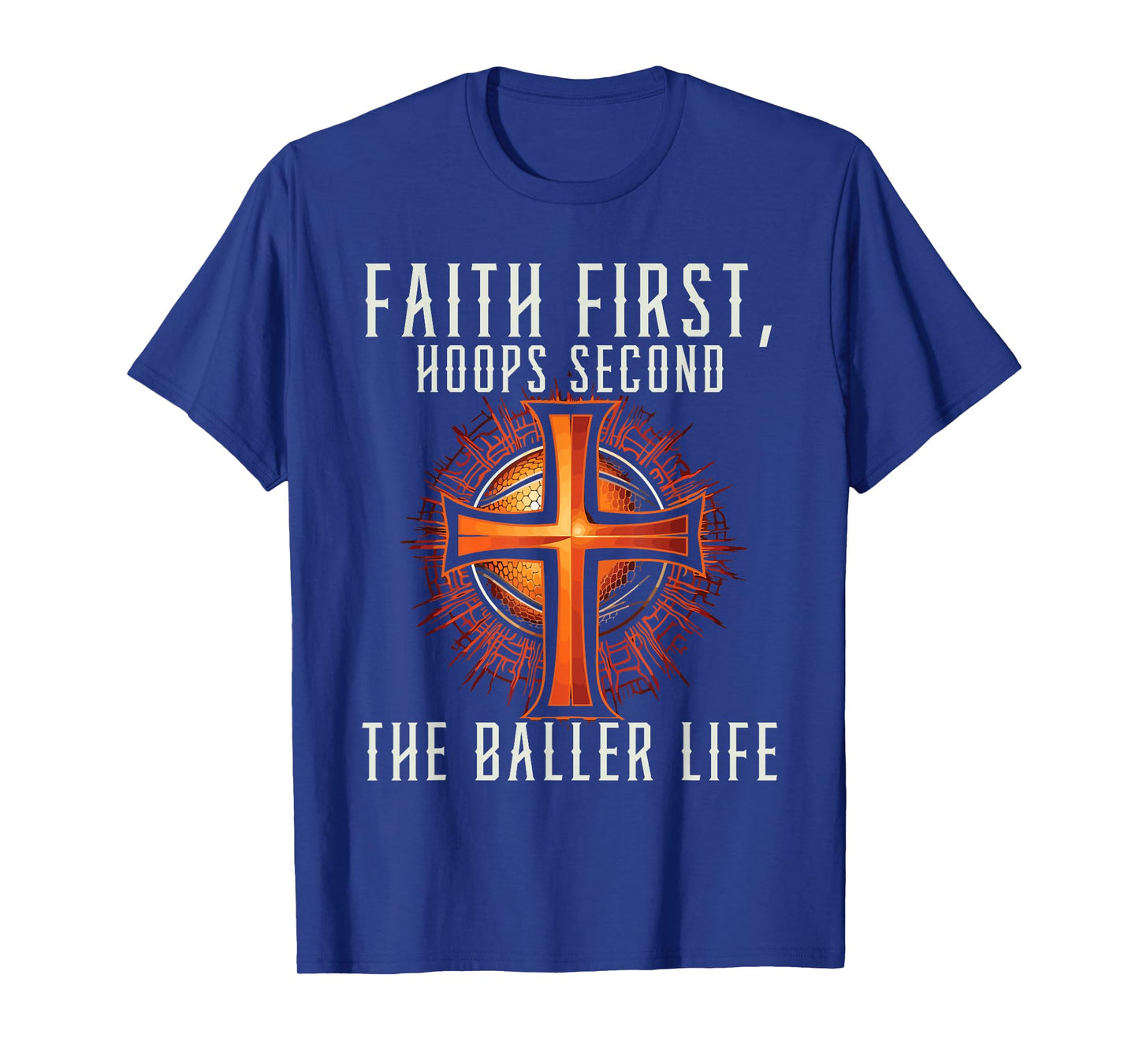 Basketball And Jesus Christ Christian Believer Hooper T-Shirt