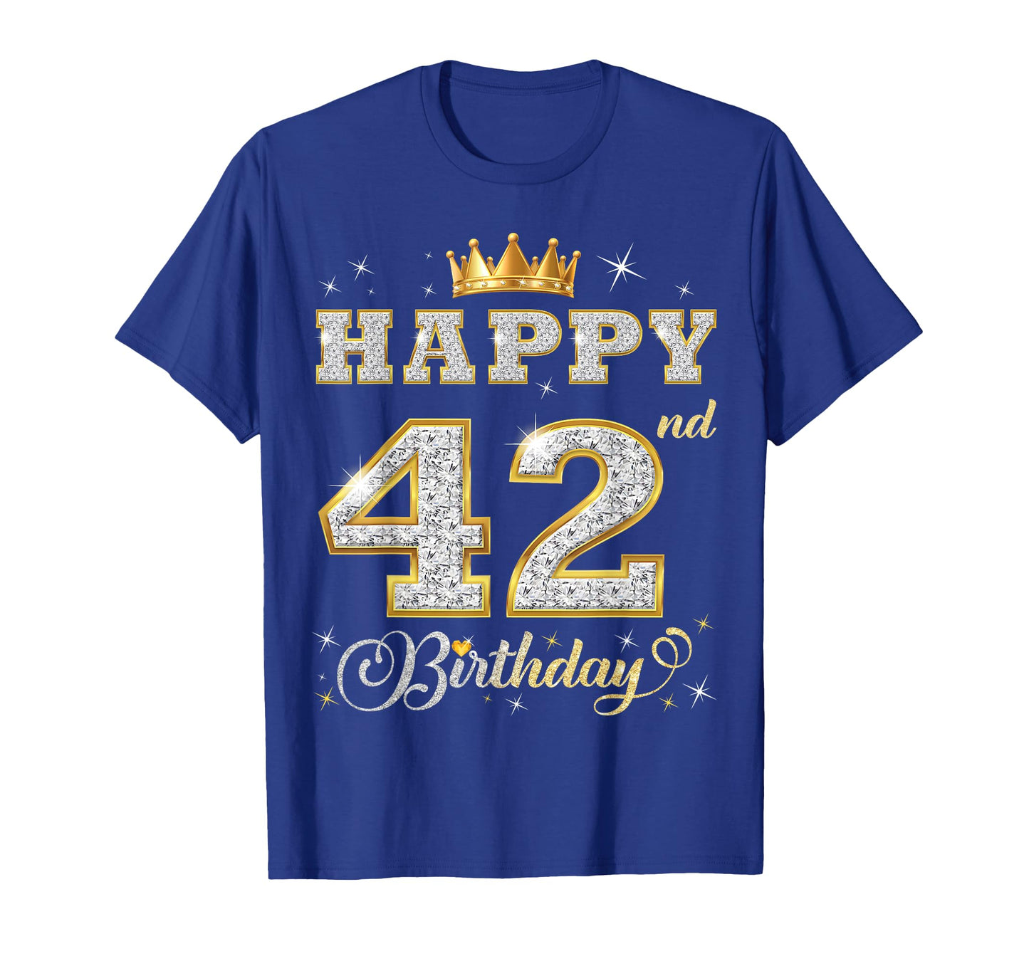 Happy 42nd Birthday 42 Years Old Women Men Birthday Party T-Shirt