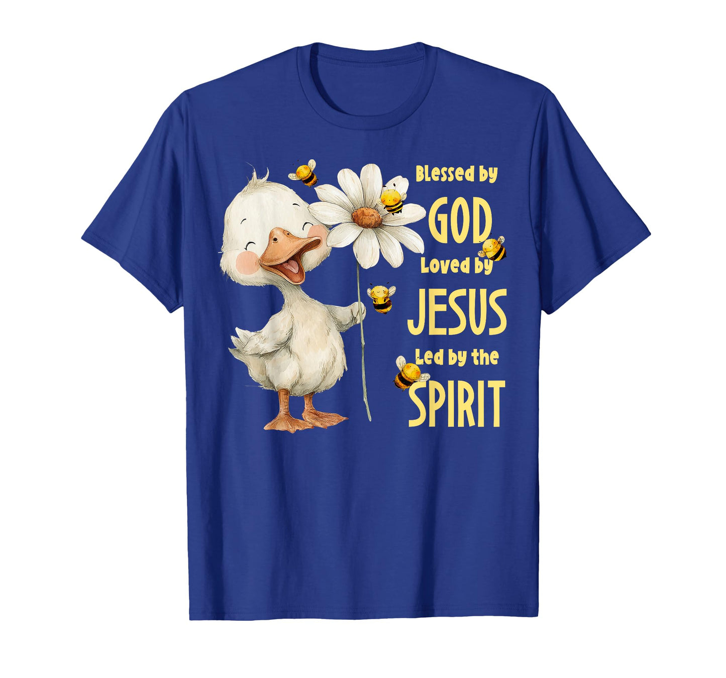 Christian Child Blessed by God Loved by Jesus Silly Goose T-Shirt