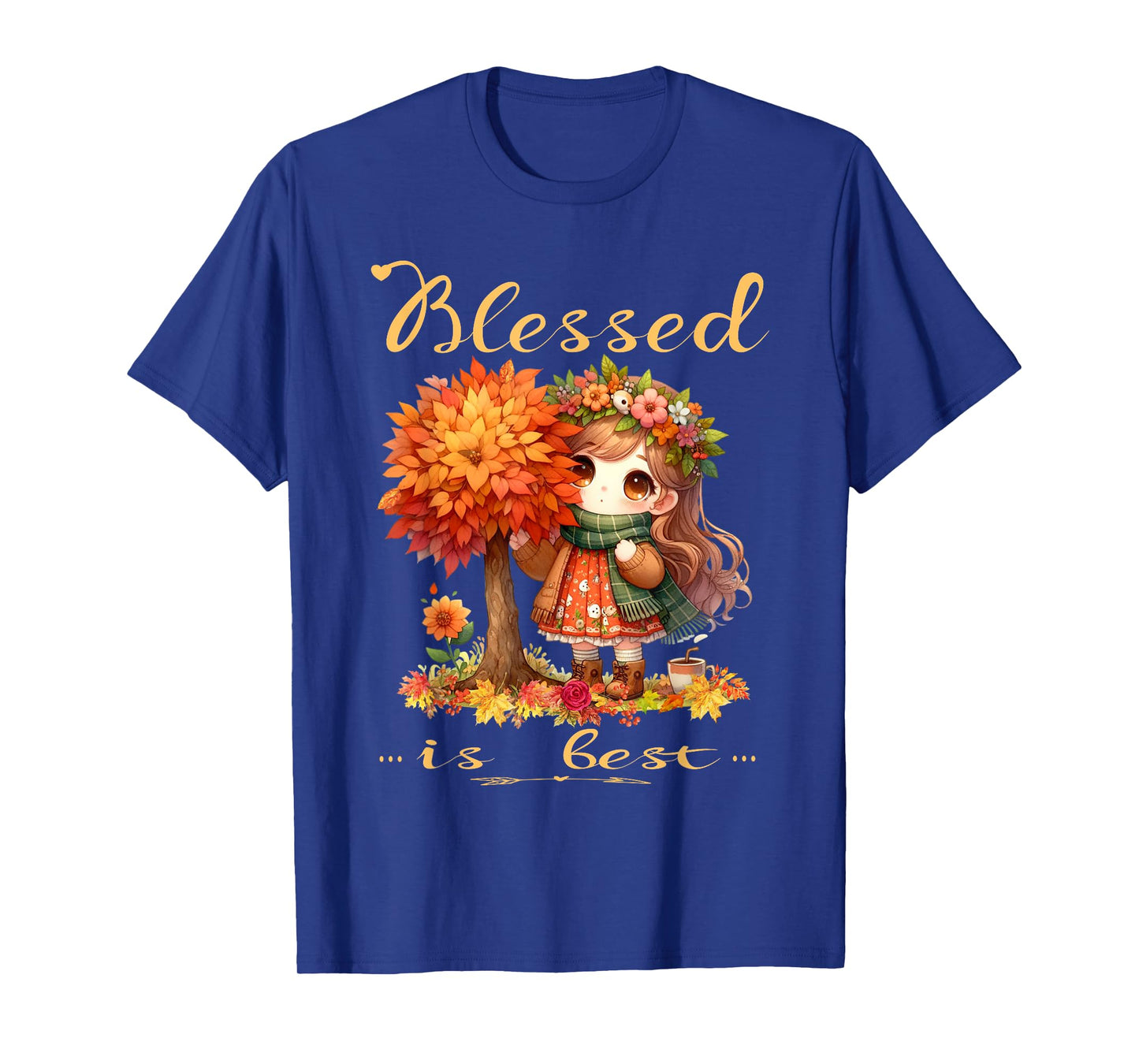 Blessed is Best Fall & Autumn Harvest Cute Vintage Girl T-Shirt