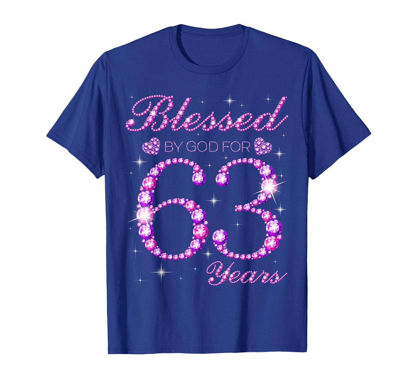Blessed by God for 63 Years Old 63rd Birthday Party T-Shirt