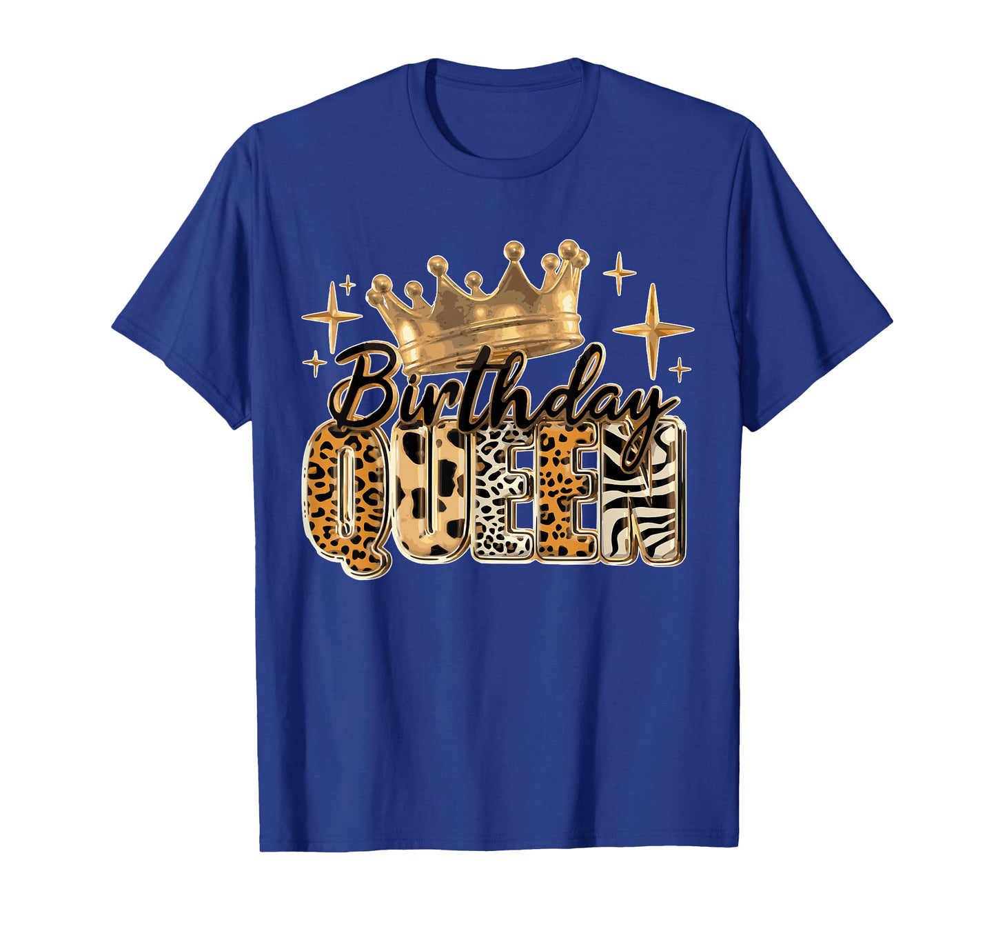 Birthday Queen Golden Crown American Afro Girls Women party T-Shirt