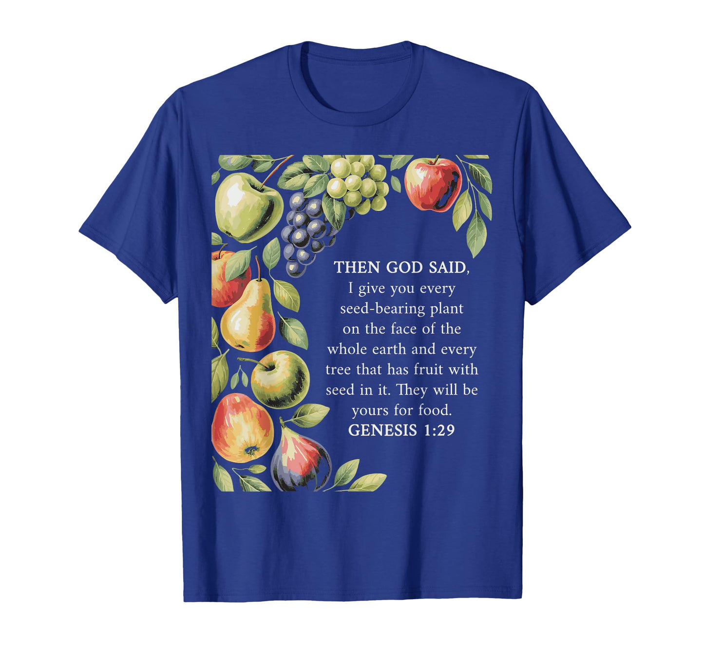 Genesis 1:29 Plant Based Diet Vegan Bible Verse T-Shirt