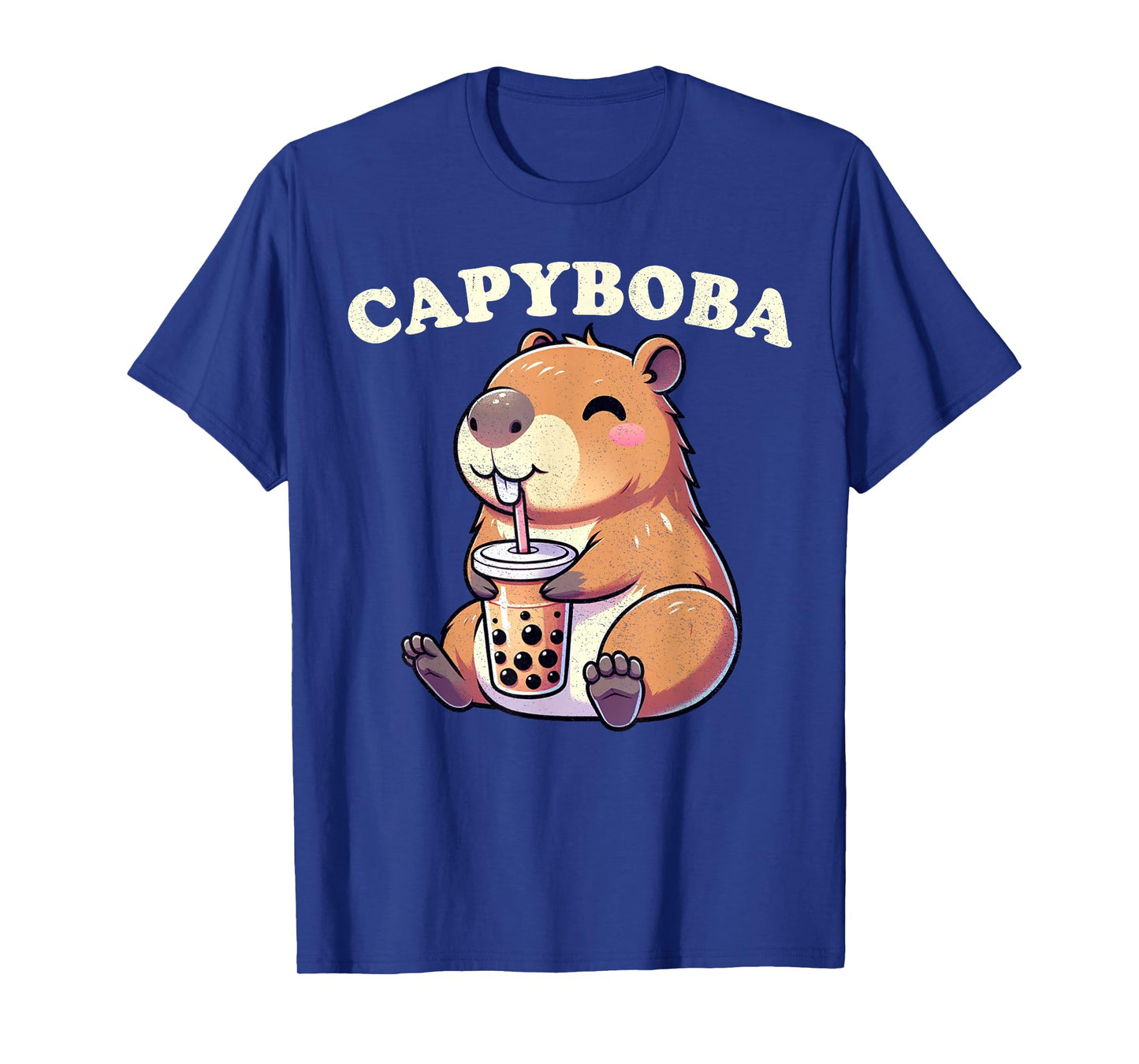 Capybara Shirt Funny Capybara Rodent, Capyboba Boba Milk Tea T-Shirt