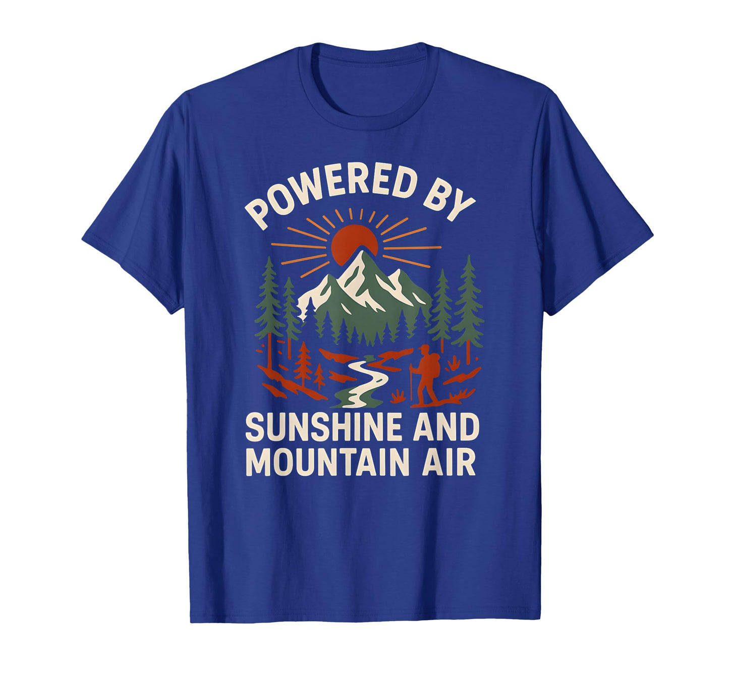 Mountain Powered by Sunshine Vintage Mens Christian Faith T-Shirt