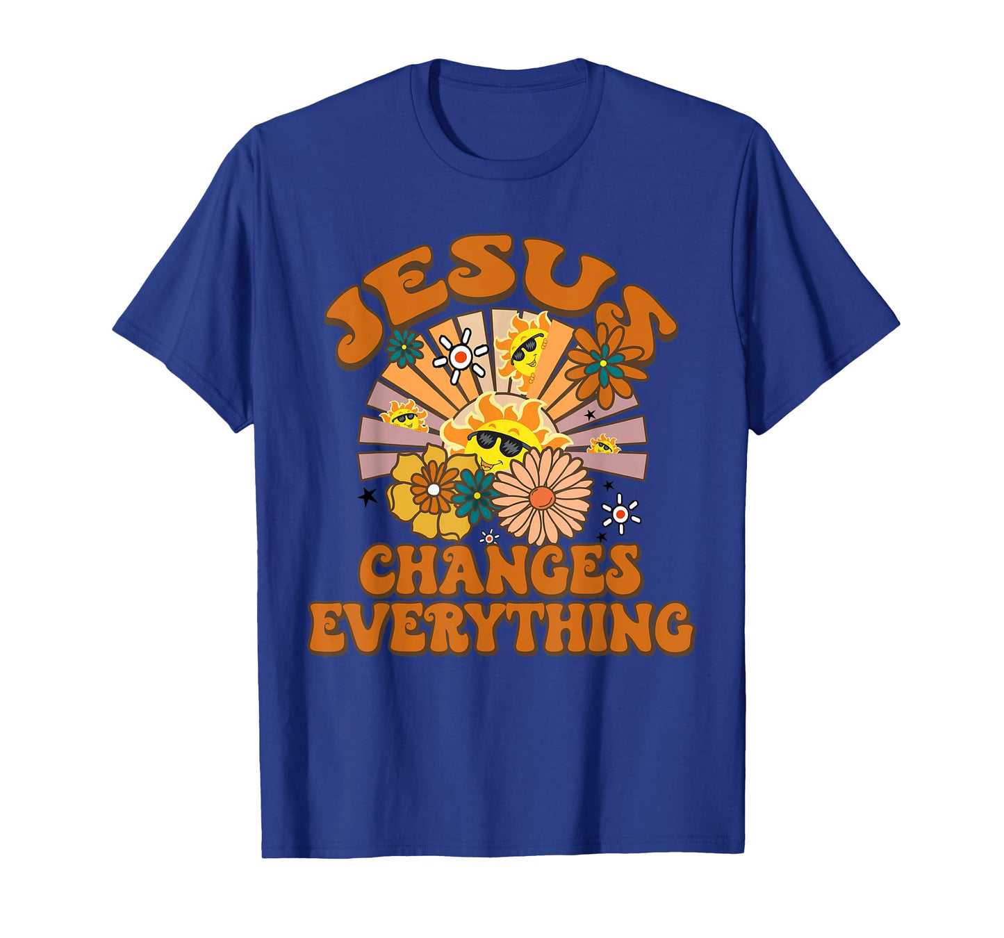 Jesus Changes Everything Funny Christian Retro Groovy Boho T-Shirt