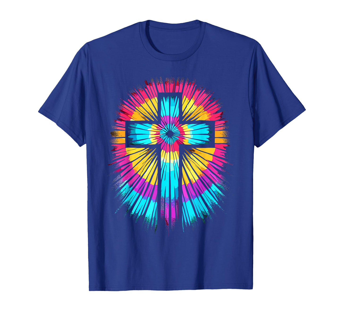 Vibrant Tie Dye Cross Christian Apparel Cross T-Shirt