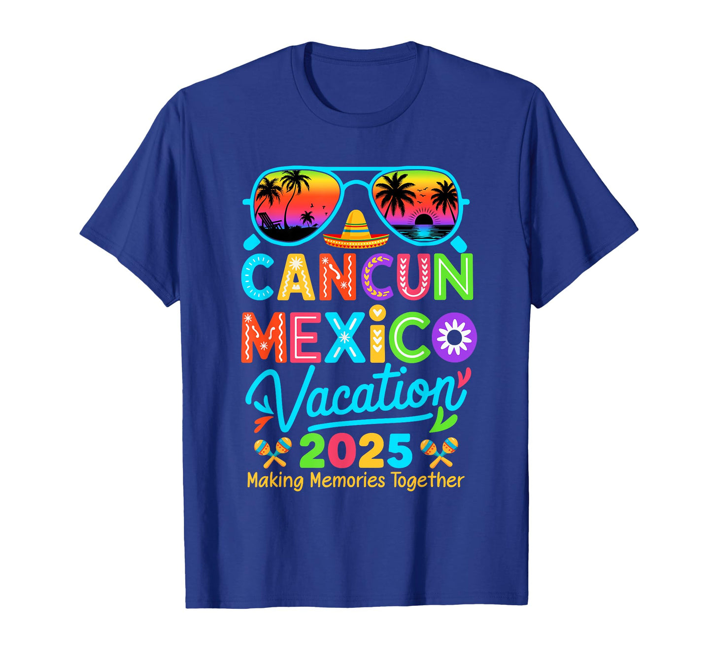 Cancun Mexico Vacation Beach 2025 Trip Matching Group Squad T-Shirt
