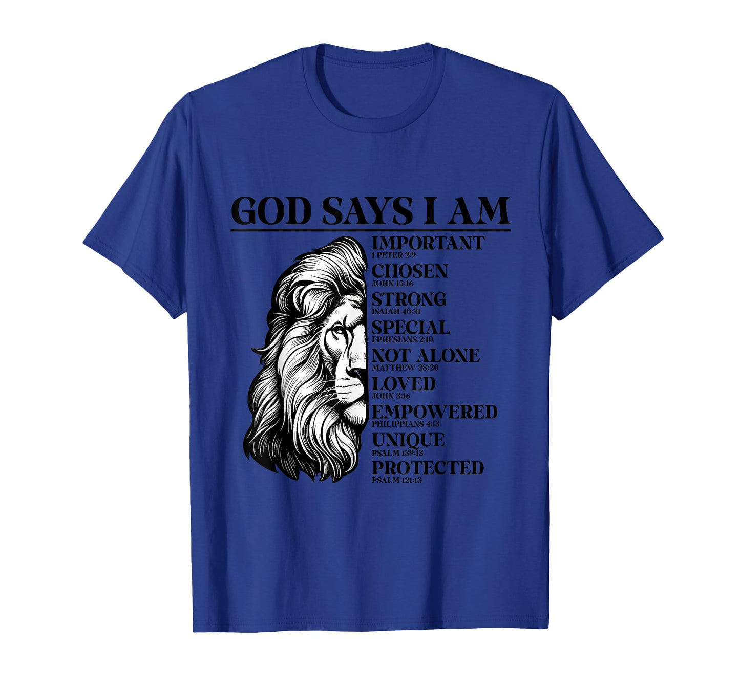 Faith Religious Lion God Says I Am Important T-Shirt