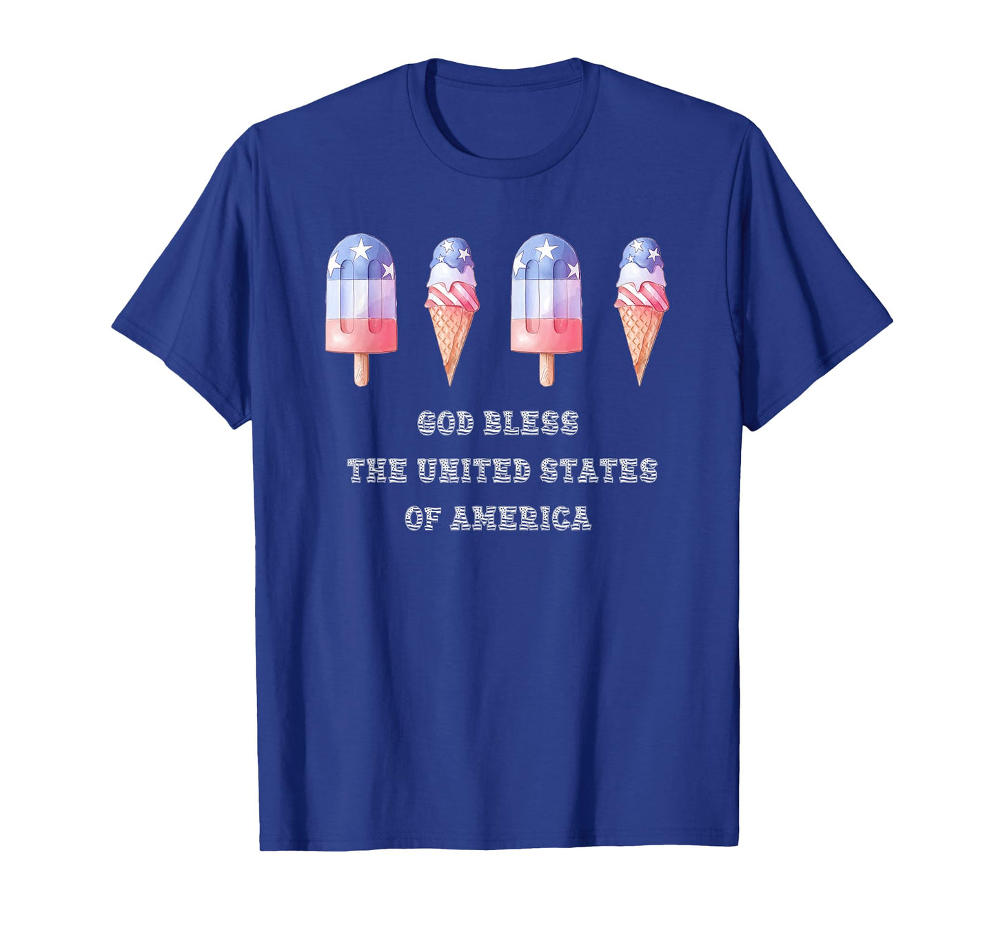 July 4th Fourth USA Popsicle God Bless The United States T-Shirt
