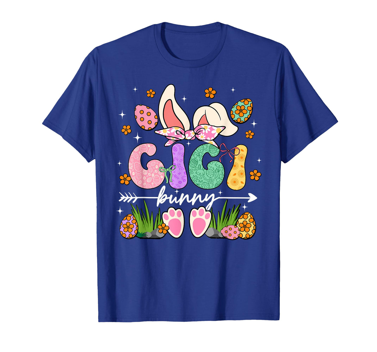 Gigi Bunny Rabbit Ears Family Group Happy Easter Day T-Shirt